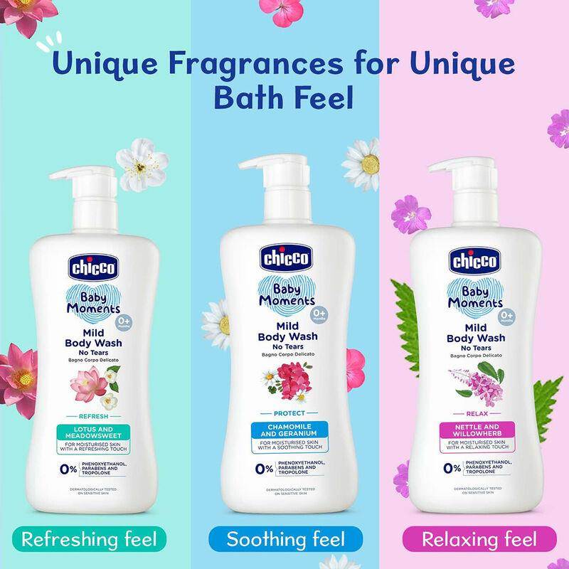 Chicco Baby Moments Mild Body Wash Refresh, New Advanced Formula With  Natural Ingredients, No Tears & Soap-Free, Mild Fo :: SMILE BABY