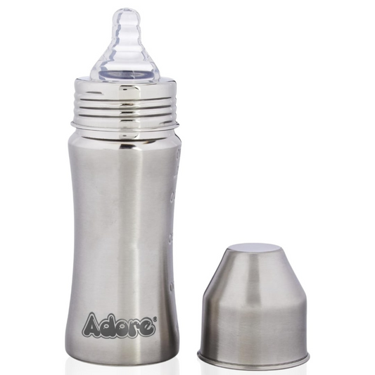 Adore Zion! Stainless Steel feeding bottlw with anti-colic teat 250ml