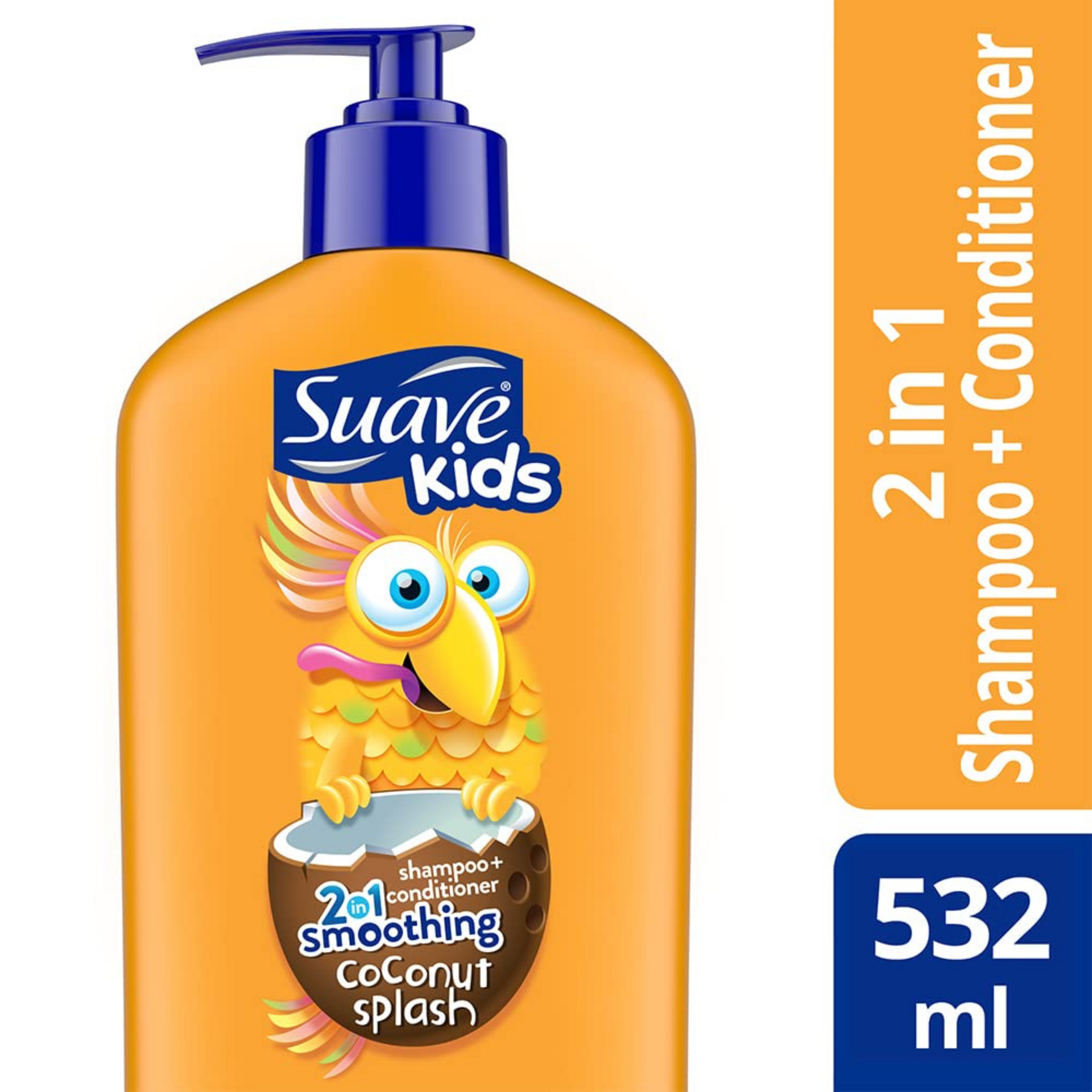 Suave Kids 2-in-1 Smoothing Coconut Splash Shampoo + Conditioner, 532ml