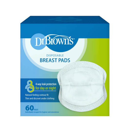 Dr. Brown's Disposable Breast Pads (Pack of 1, White) 60pec