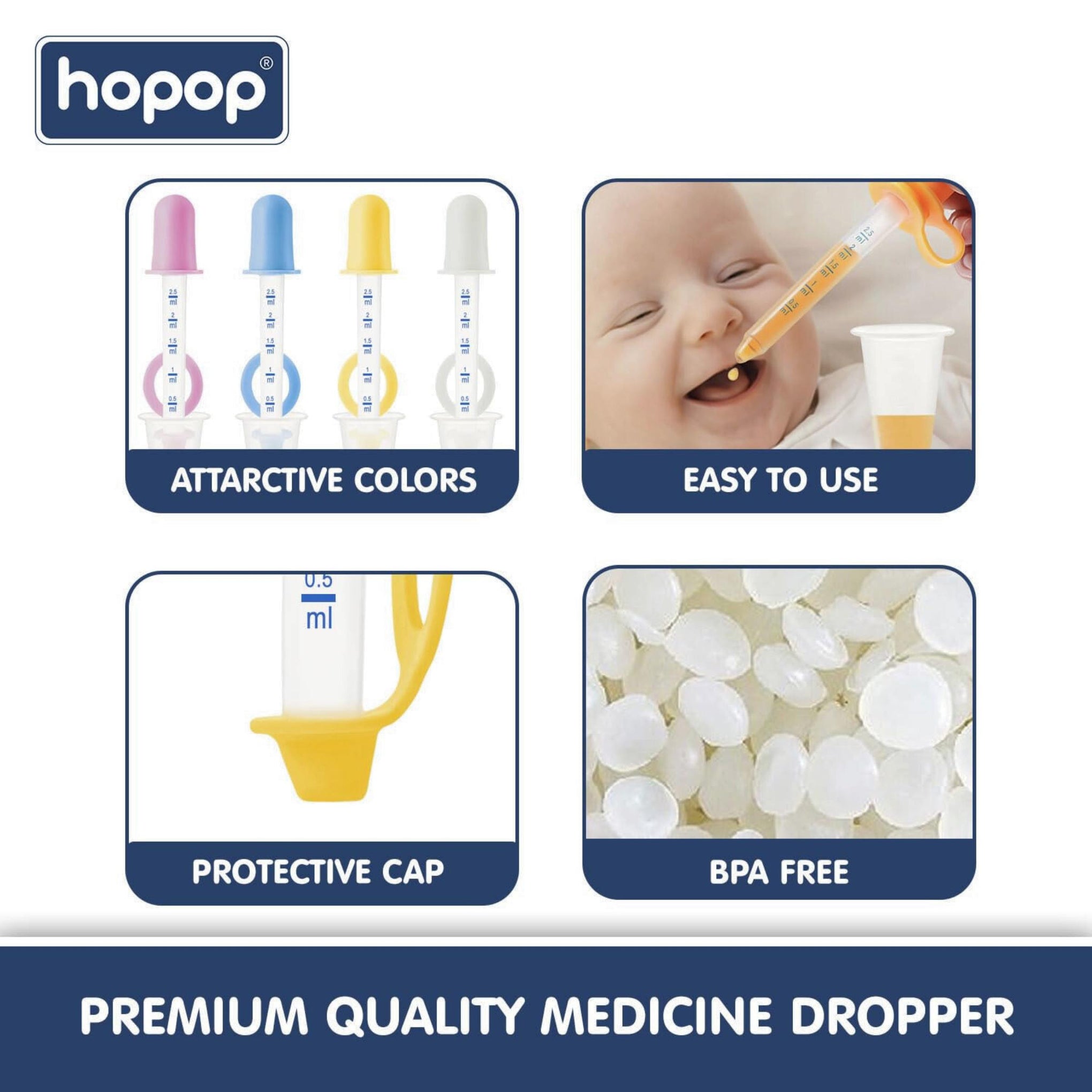 Hopop Medicine Dropper & Dispenser 2004A YELLOW