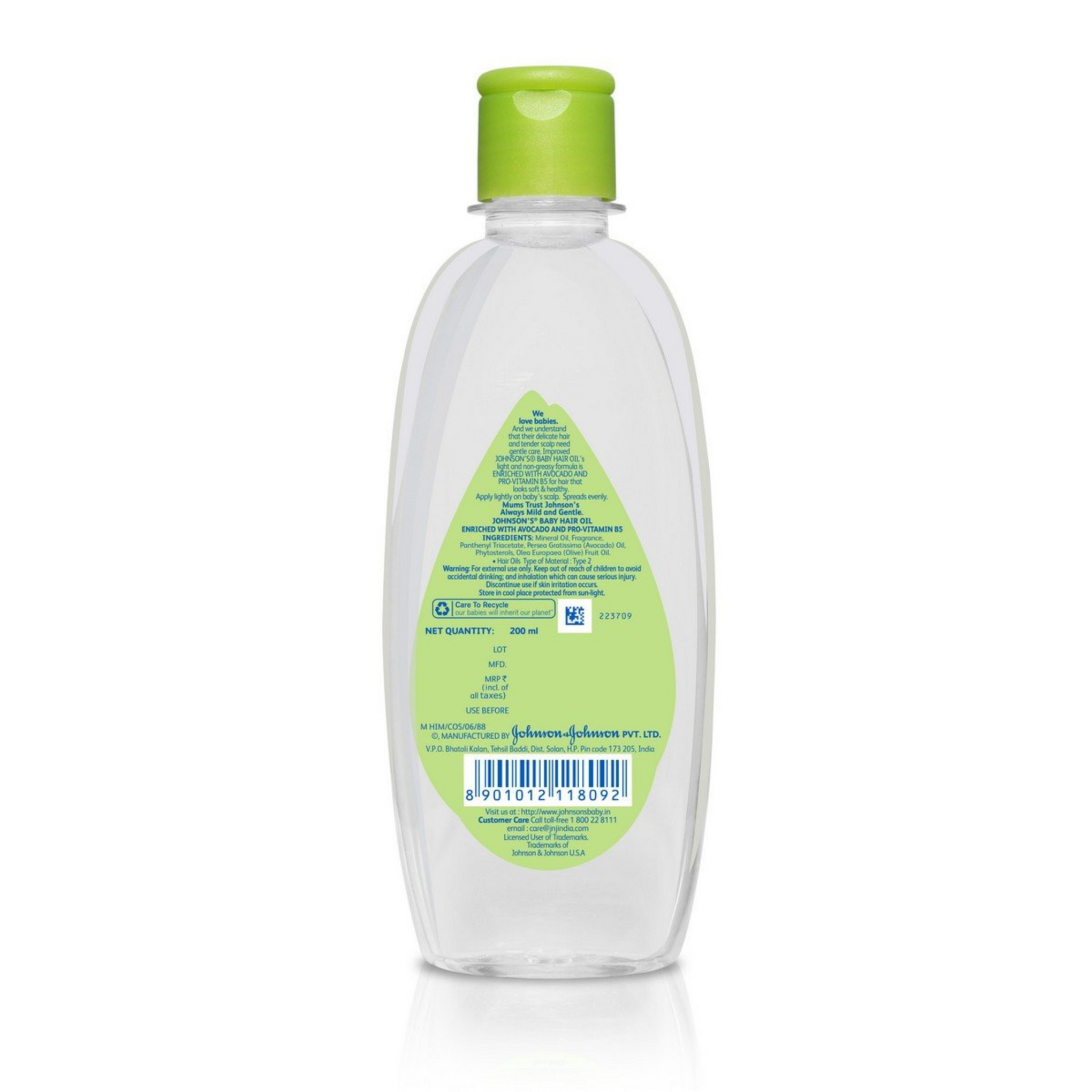 Johnson's Baby Hair Oil with Avocado,