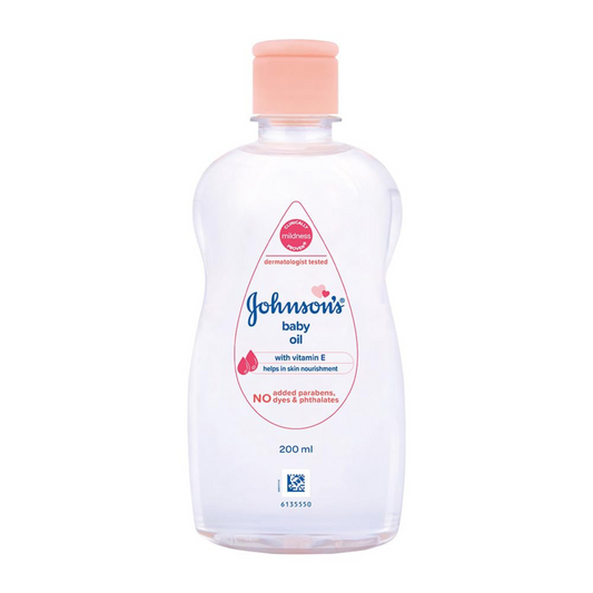 Johnson's Non-Sticky Baby Oil with Vitamin E for Easy Spread and Massage oil