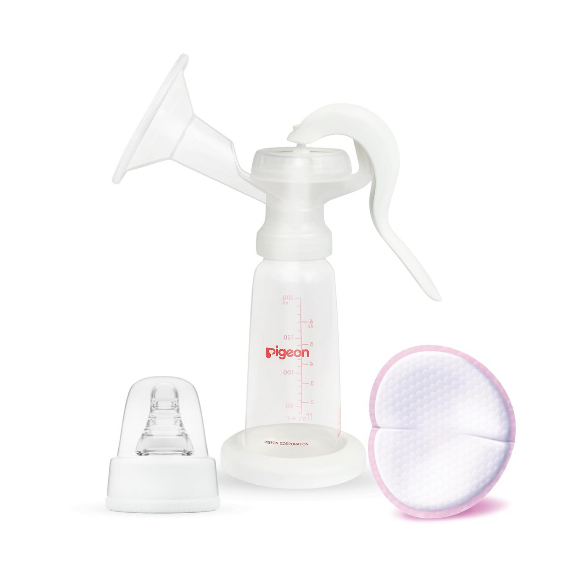 Pigeon Manual Breast Pump With PP,Less Fuss,Less Hassle,Adjustable Pumping One Hand System,BPA Free,BPS Free,200 ml