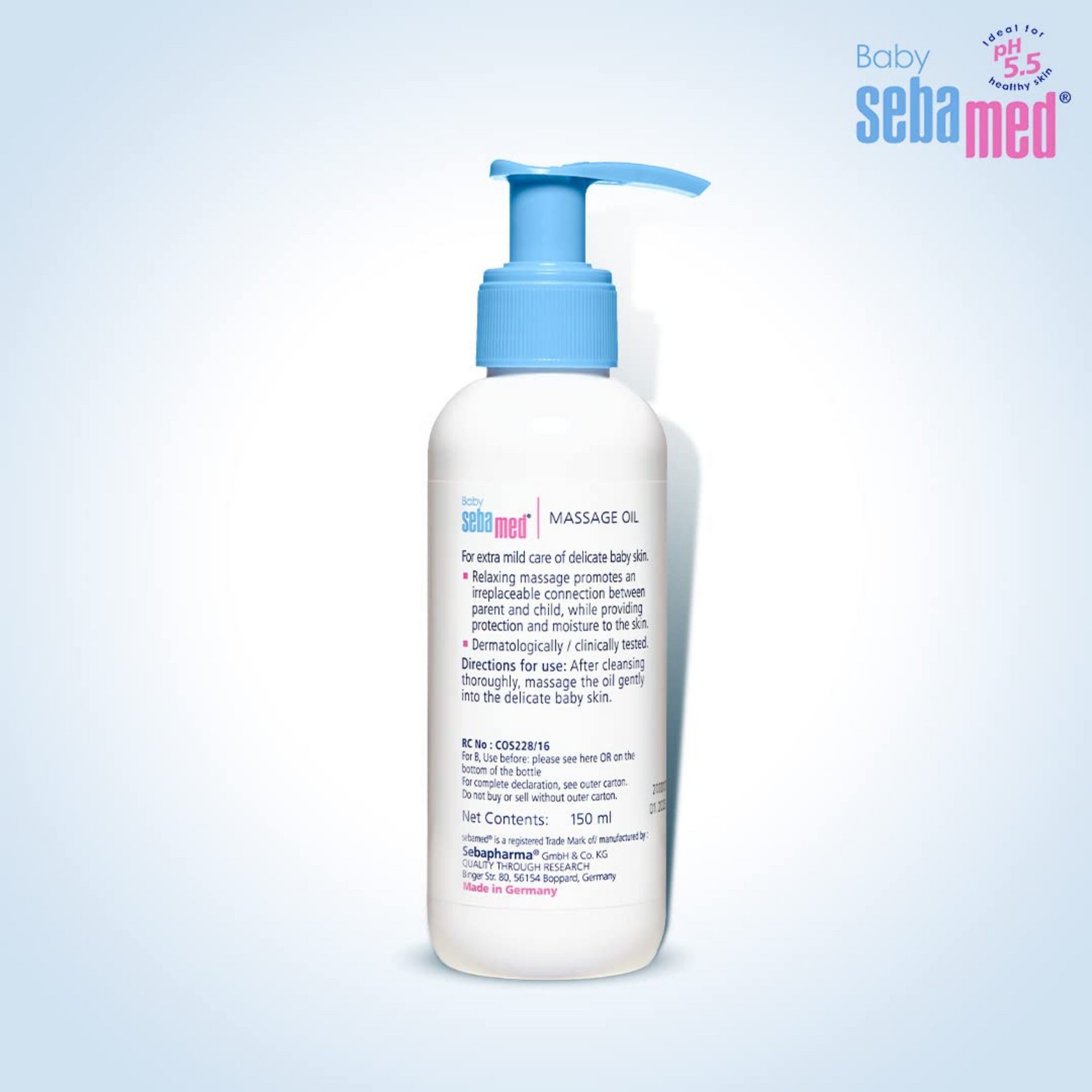 Sebamed Baby Massage Oil 150 ml| With Soya Oil|Non- greasy|Ideal for newborn |