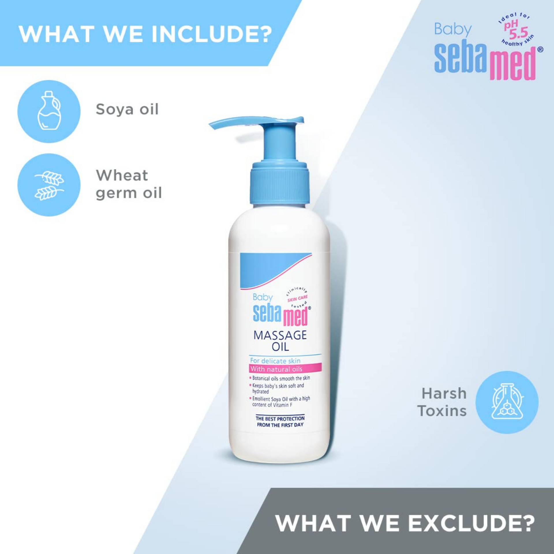 Sebamed Baby Massage Oil 150 ml| With Soya Oil|Non- greasy|Ideal for newborn |