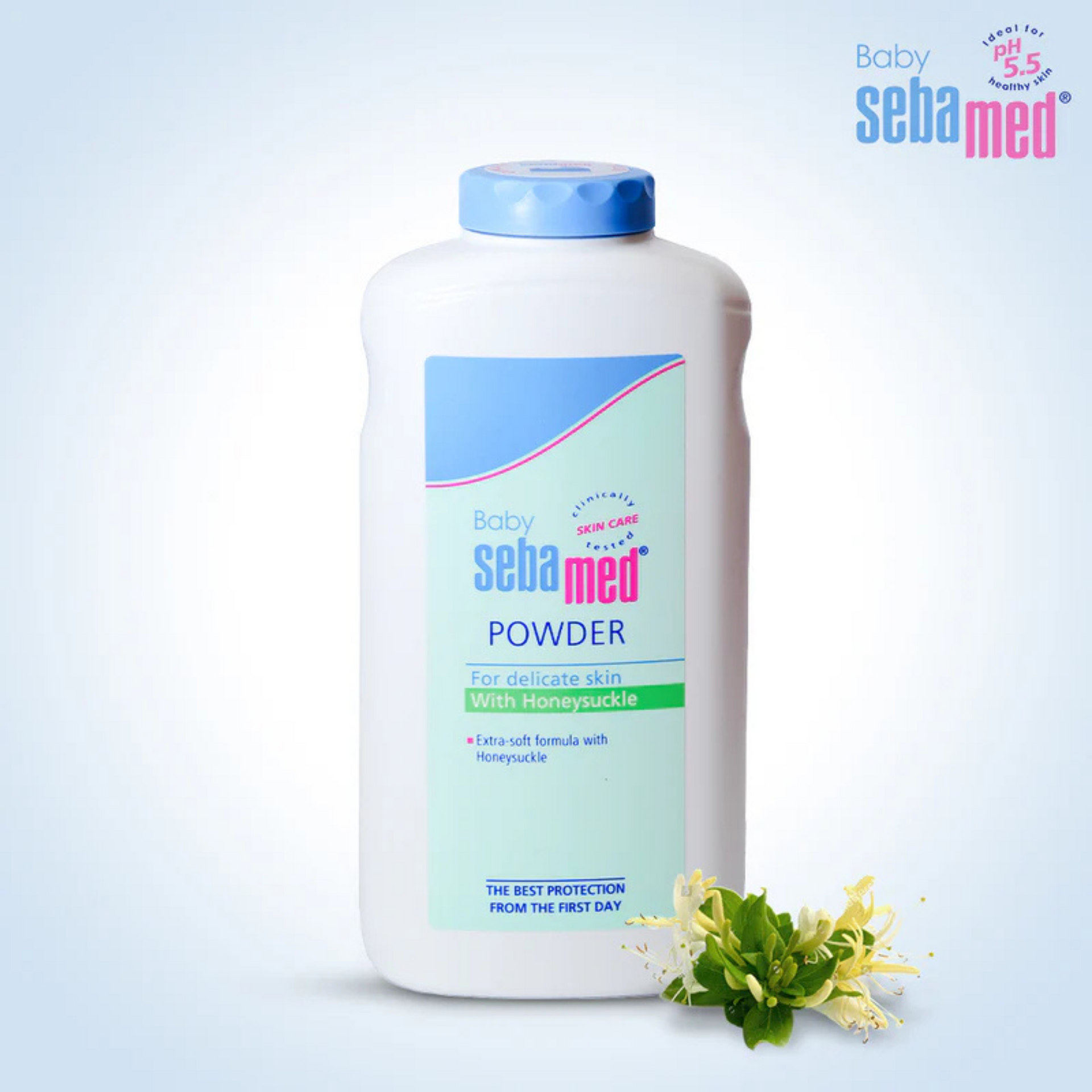 Sebamed Baby Powder with Honeysuckle 200 gm | Ideal for prickly heat | Keeps newborn’s skin fresh |