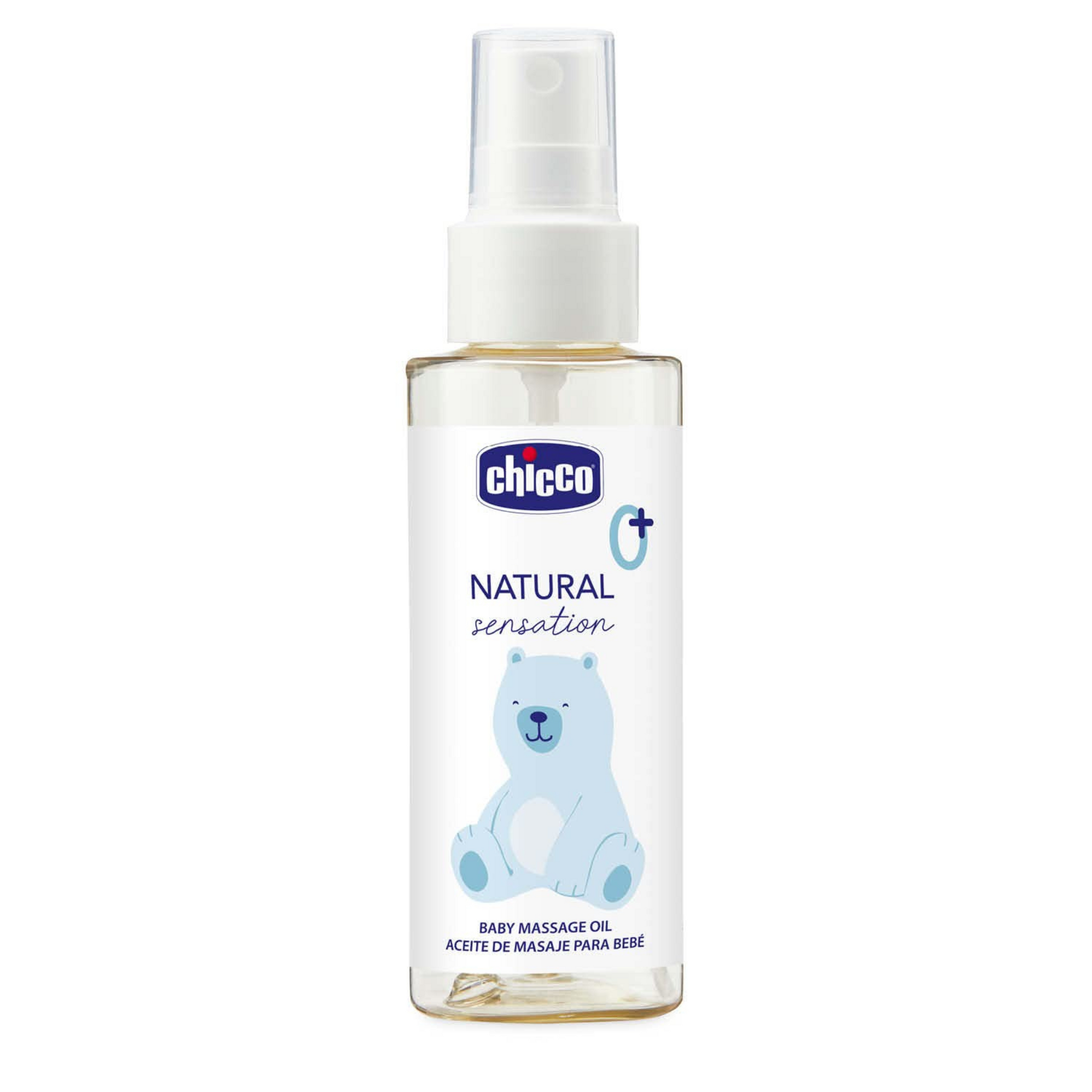 Chicco Natural Sensation Baby Massage Oil with Sweet Almond Oil & Oats Extract, 100 ml | Deeply Moisturises Skin | Ideal for Babies and Moms | Dermatologically Tested on Sensitive Skin