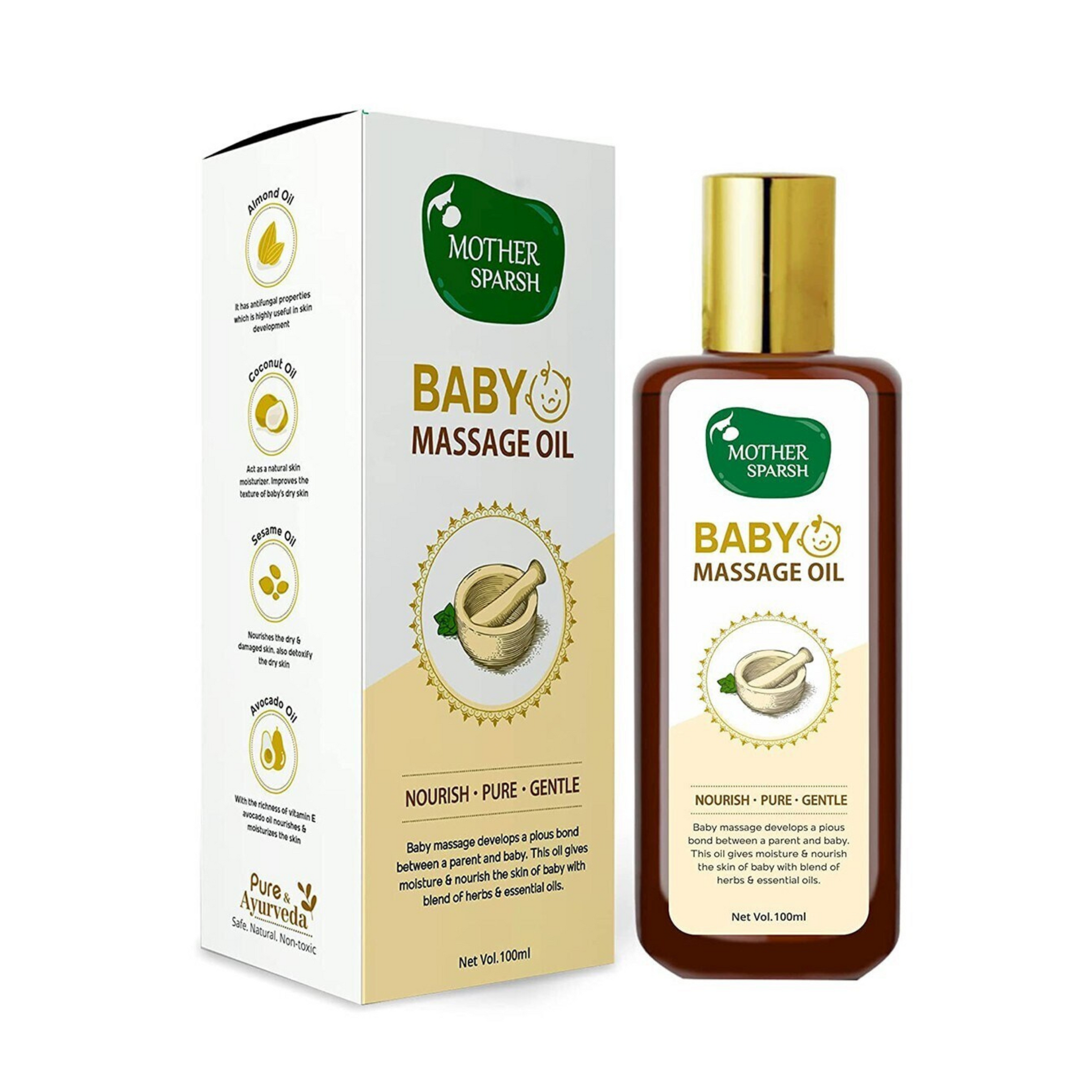 MOTHER SPARSH Natural Baby Massage Oil | 100ml