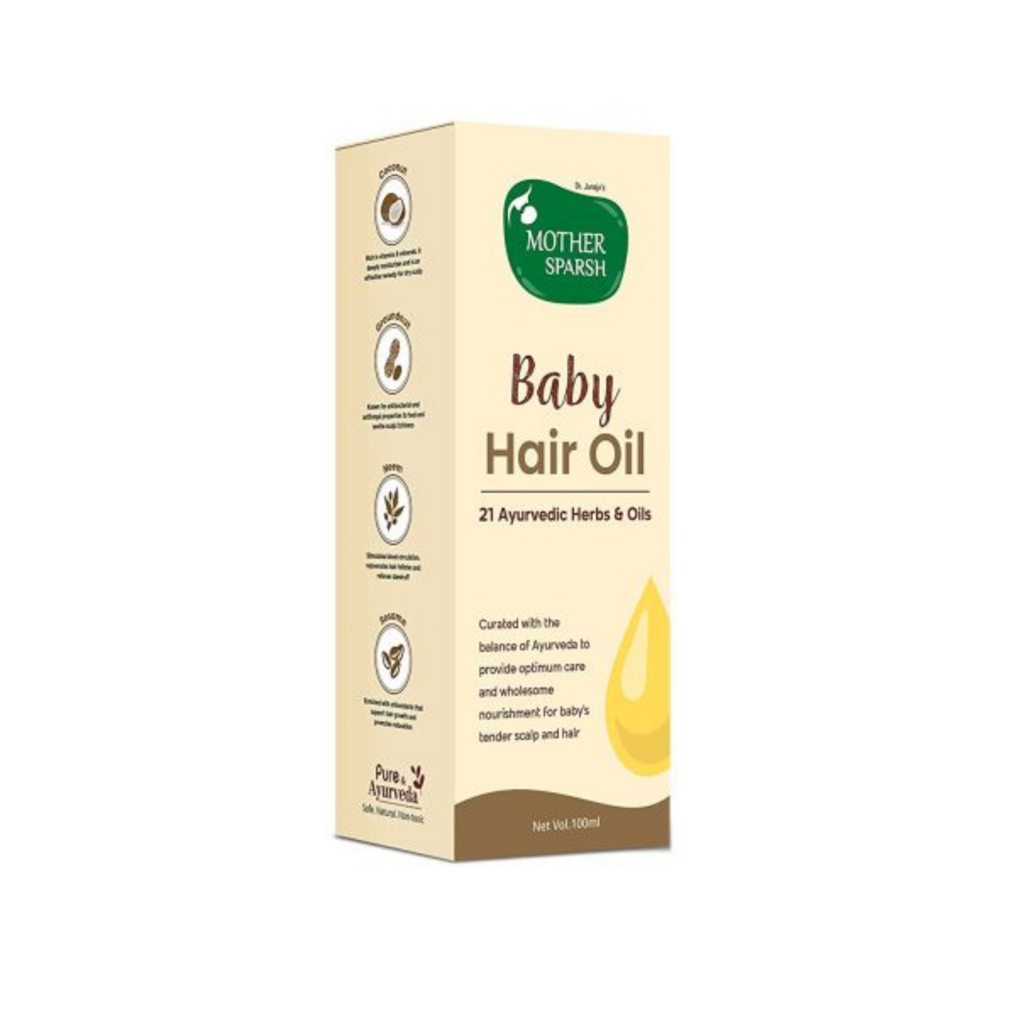 Mother Sparsh Ayurvedic Baby Hair Oil 100ml