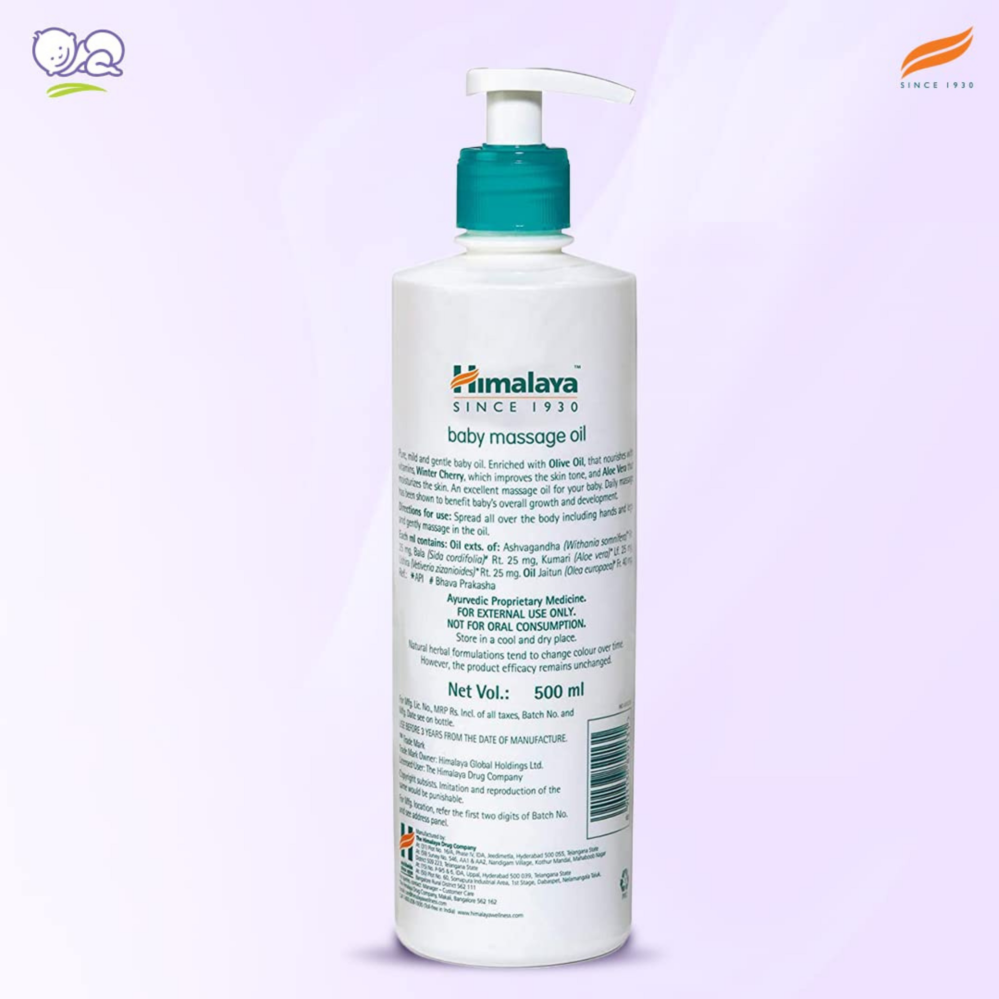 Himalaya Baby Massage Oil | for strong bones & muscles | with Vitamin E | No. 1 Doctor Prescribed