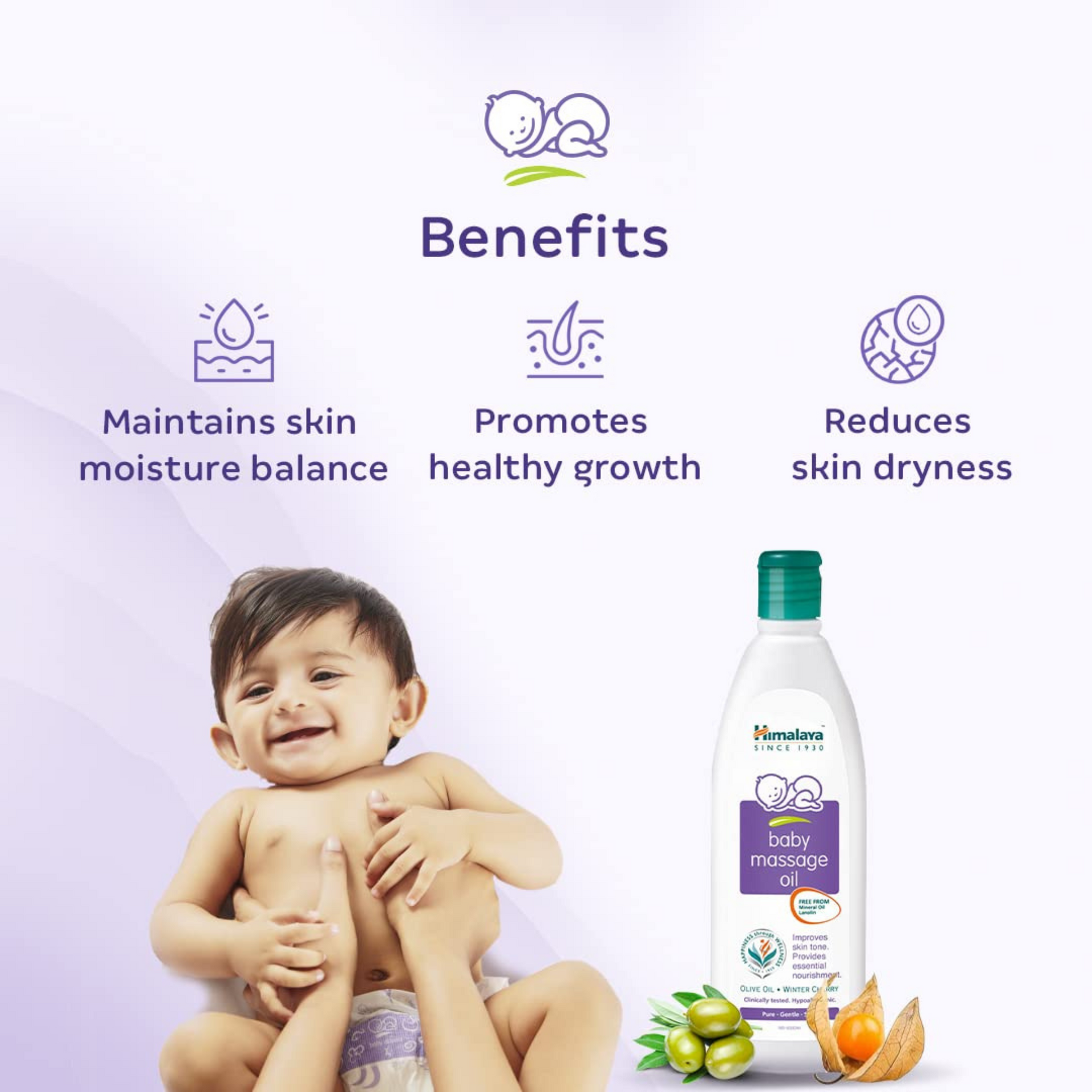 Himalaya Baby Massage Oil | for strong bones & muscles | with Vitamin E | No. 1 Doctor Prescribed