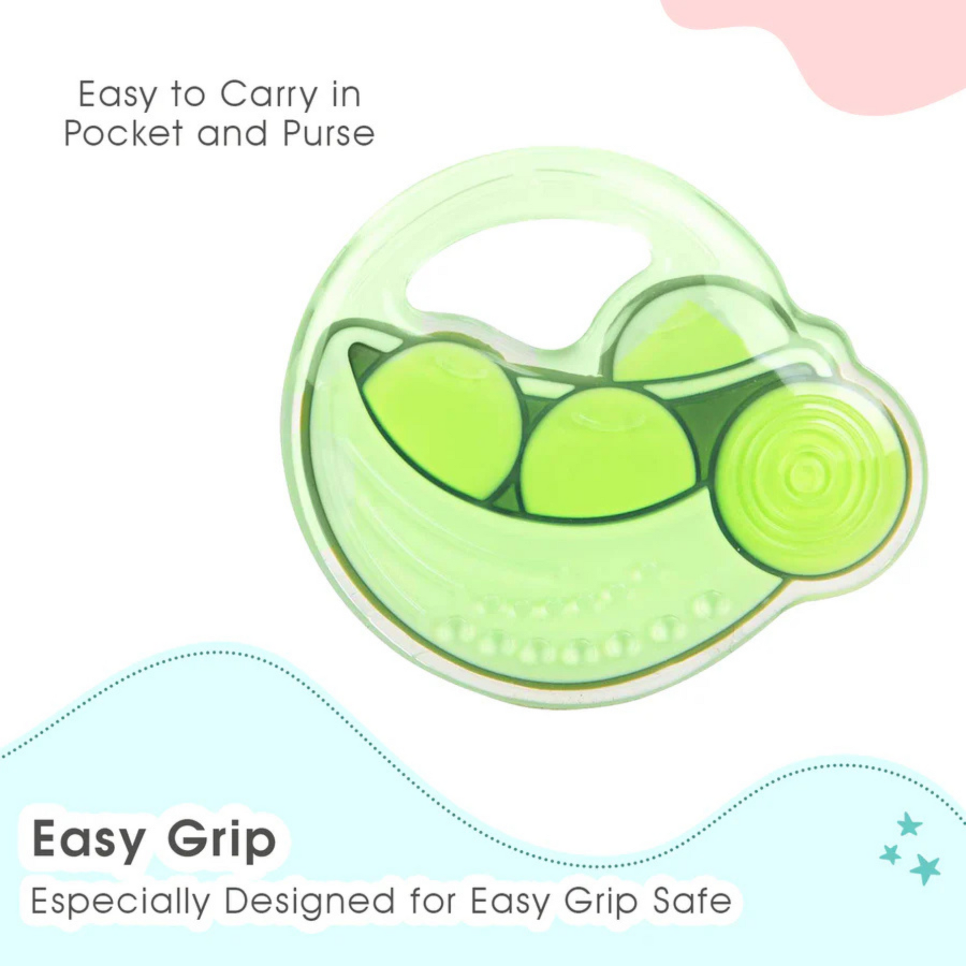 Multi-Textured Soft Silicone Teether | Bpa Free | Food Grade Silicone | Teething Toys For Babies And Infants | Suitable For Molar Teeth And Gums | (Green,3 Months +)