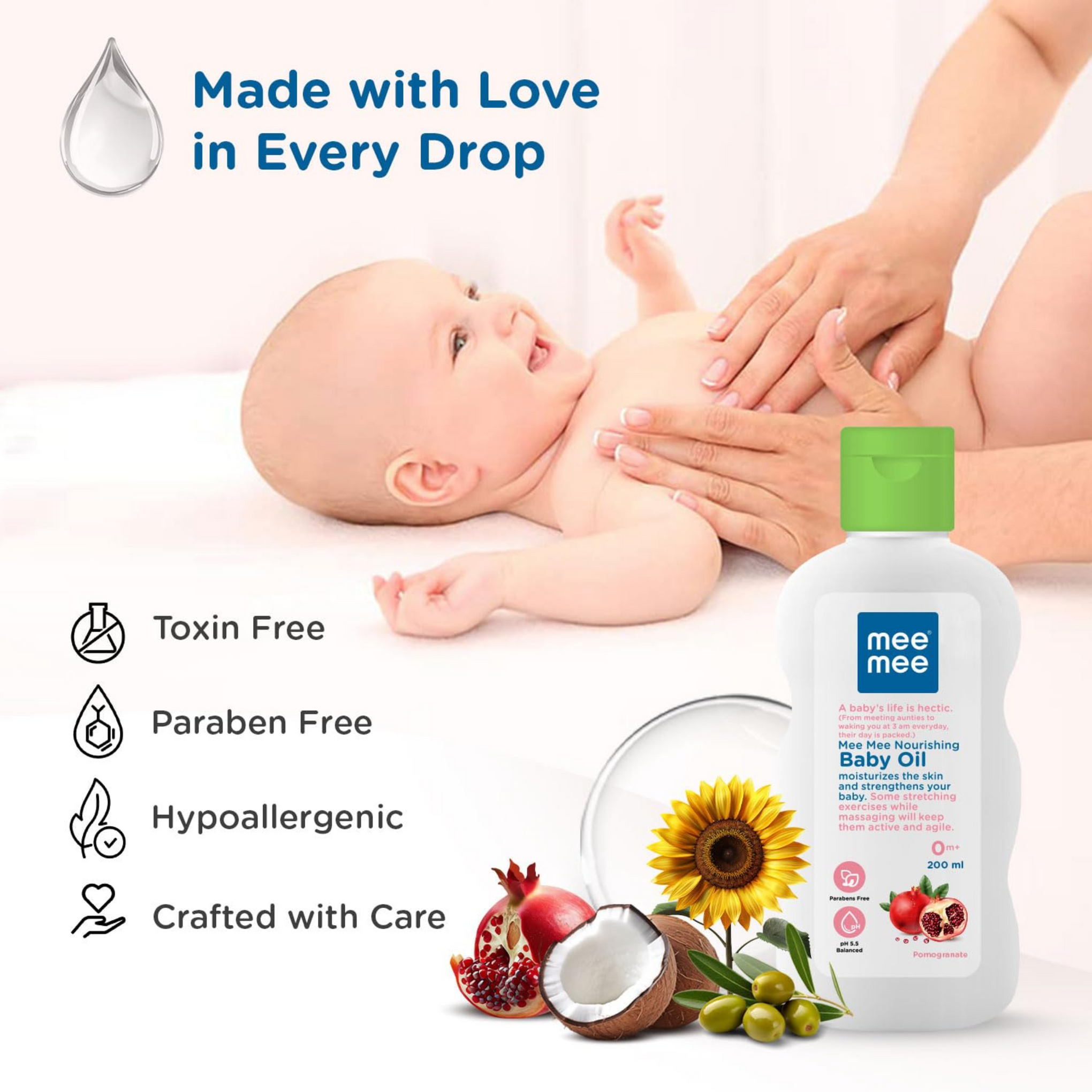 Mee Mee Baby Oil with Fruit Extracts/Moisturising Baby Lotion with Fruit Extracts | Baby Oil