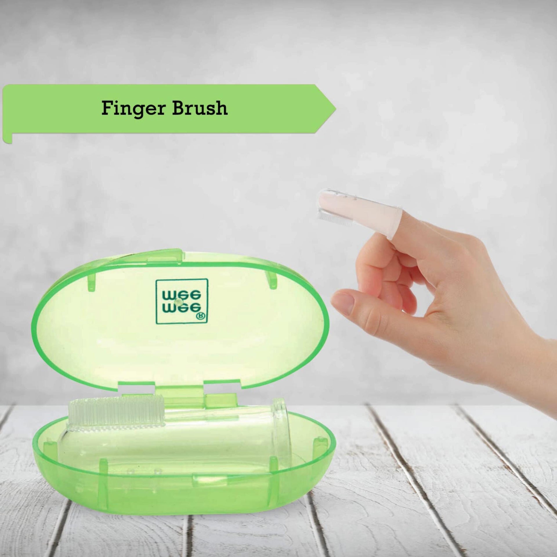 Mee Mee Tooth & Gum Cleaning Green Finger Baby Toothbrush