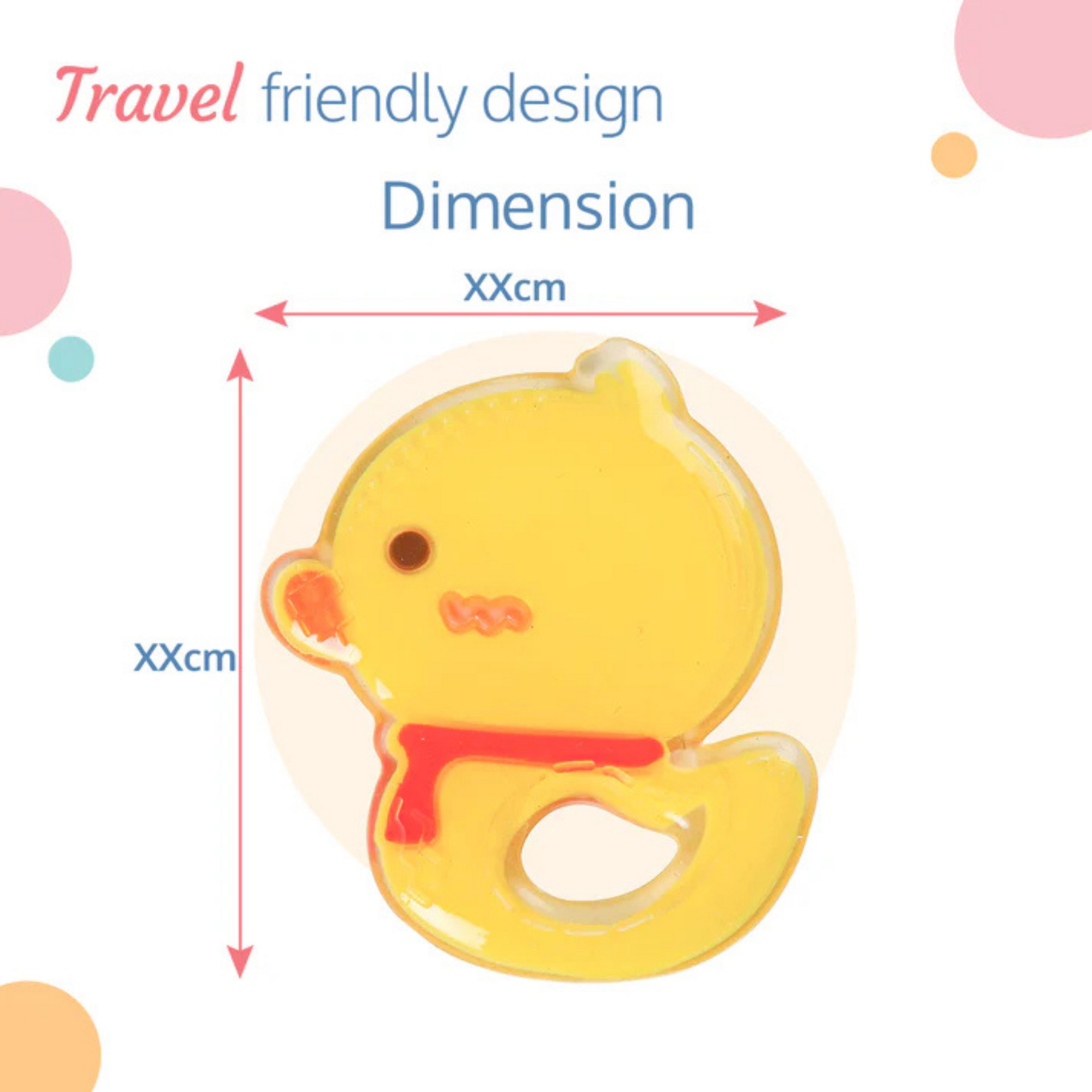 Silicone Teether, Yellow Duck Design, 3m+, BPA Free (Yellow)