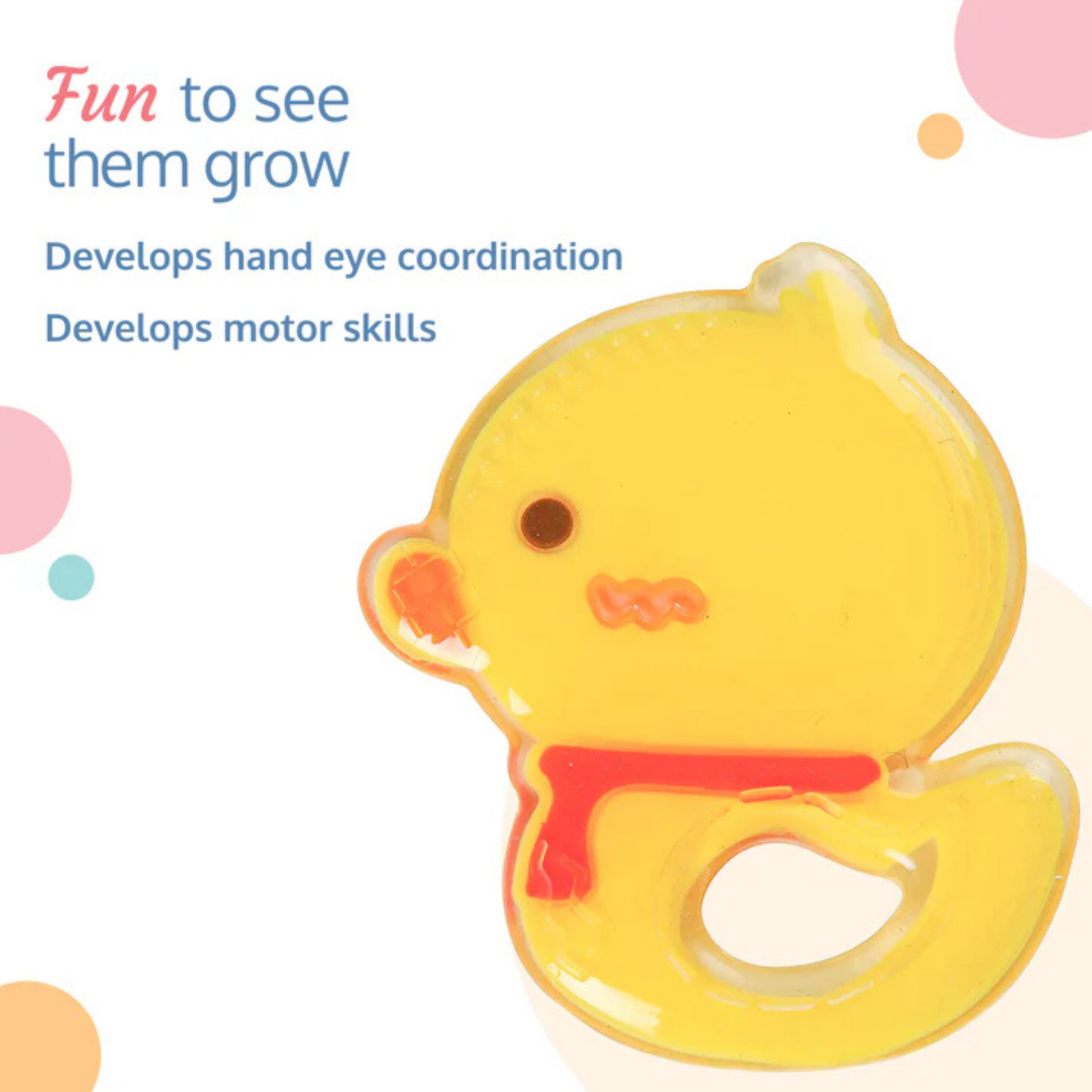 Silicone Teether, Yellow Duck Design, 3m+, BPA Free (Yellow)