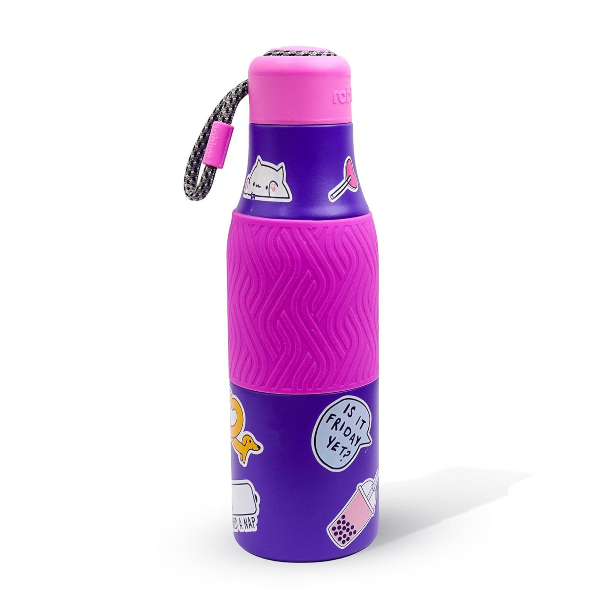 Rabitat ZAPPY Stainless Steel Water Bottle Violet Rover 700 ml - 2 Years Brand Warranty |12 Hours Hot & 18 Hours Cold | Insulated Stainless Steel Flask | Thermosteel Leakproof & Durable Water Bottle