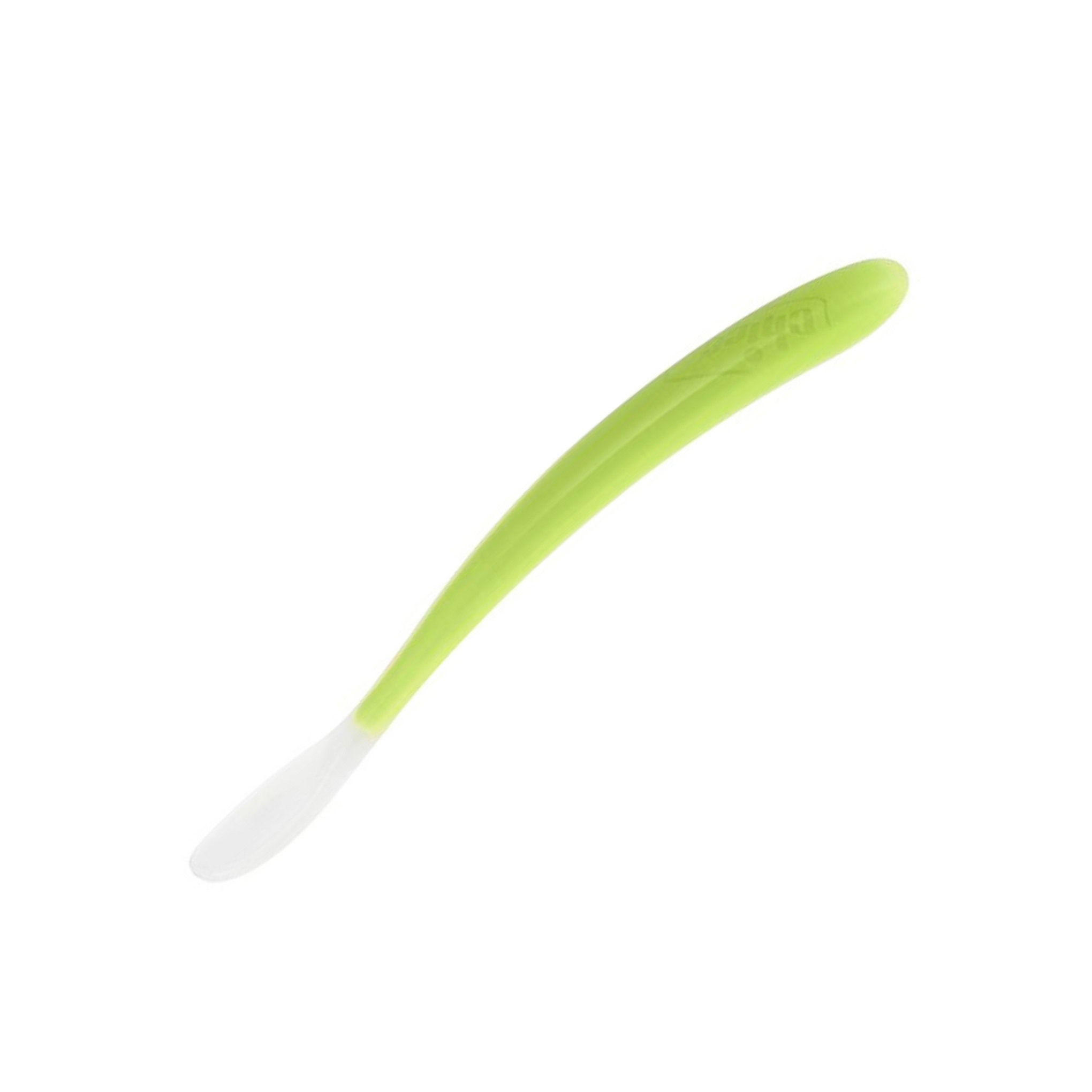 Chicco Baby Spoon with Soft Silicone Tip, For Self Feeding (6+ months) | Made Practical for Training Babies (Green)