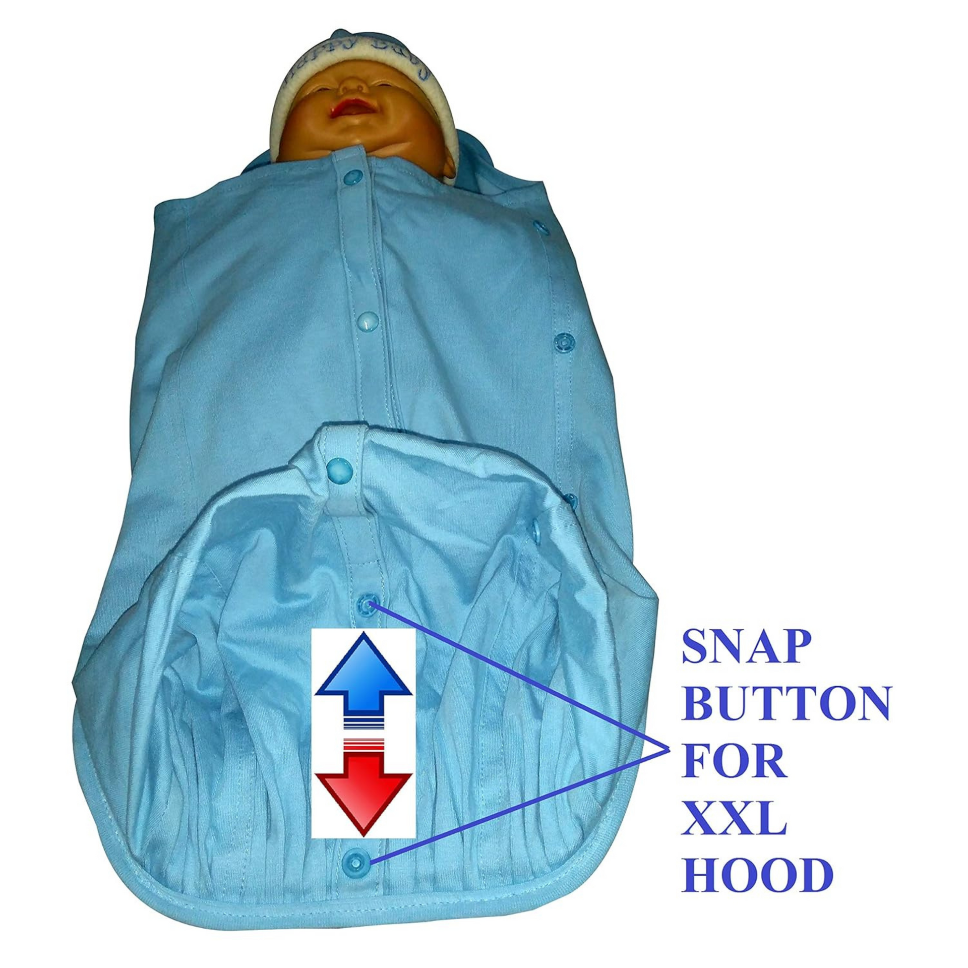 Hoopa Cotton 2-in-1 Hooded Feeding Pillow Blue | Feeding Pillow with Cover | Nursing Pad with Baby Cover Baby Carrier, Reclined Carrier, Infant Carrier