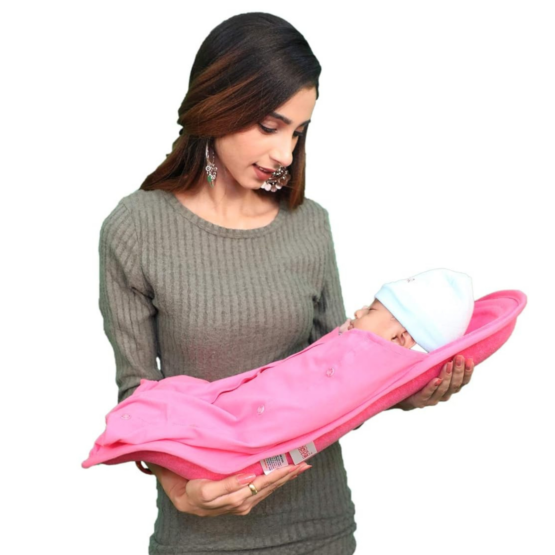 Hoopa Cotton 2-in-1 Hooded Feeding Pillow Rani | Feeding Pillow with Cover | Nursing Pad with Baby Cover Baby Carrier, Reclined Carrier, Infant Carrier