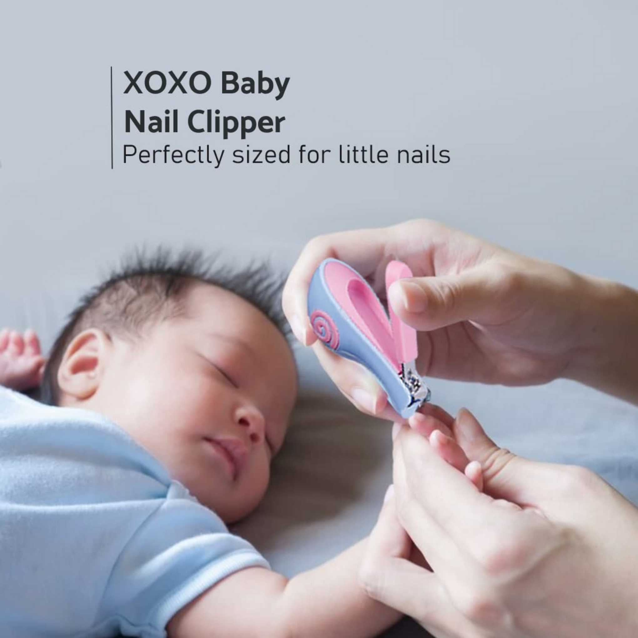 Buddsbuddy BPA Free XOXO Safety Nail Clipper for New Born Baby with Rounded Design