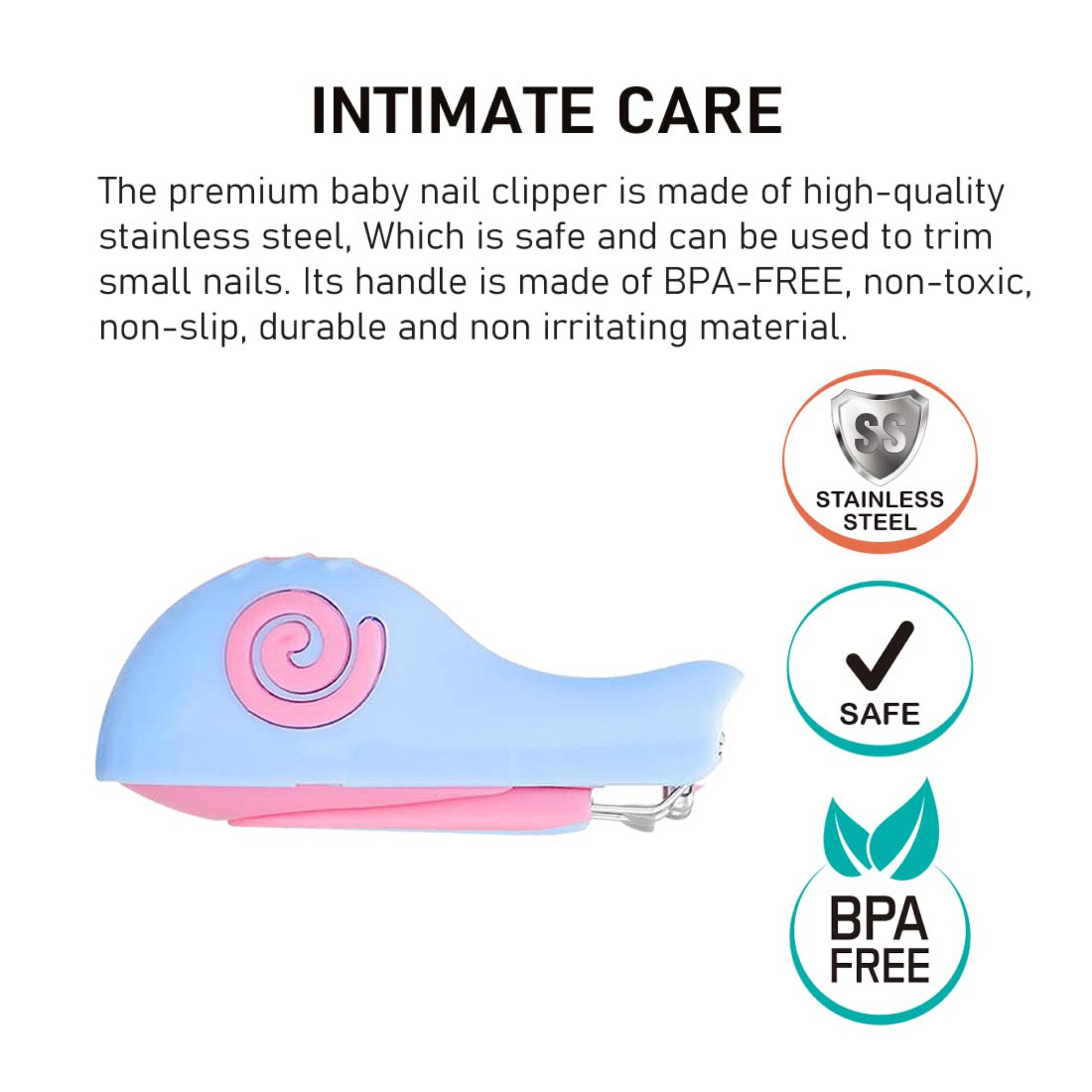 Buddsbuddy BPA Free XOXO Safety Nail Clipper for New Born Baby with Rounded Design