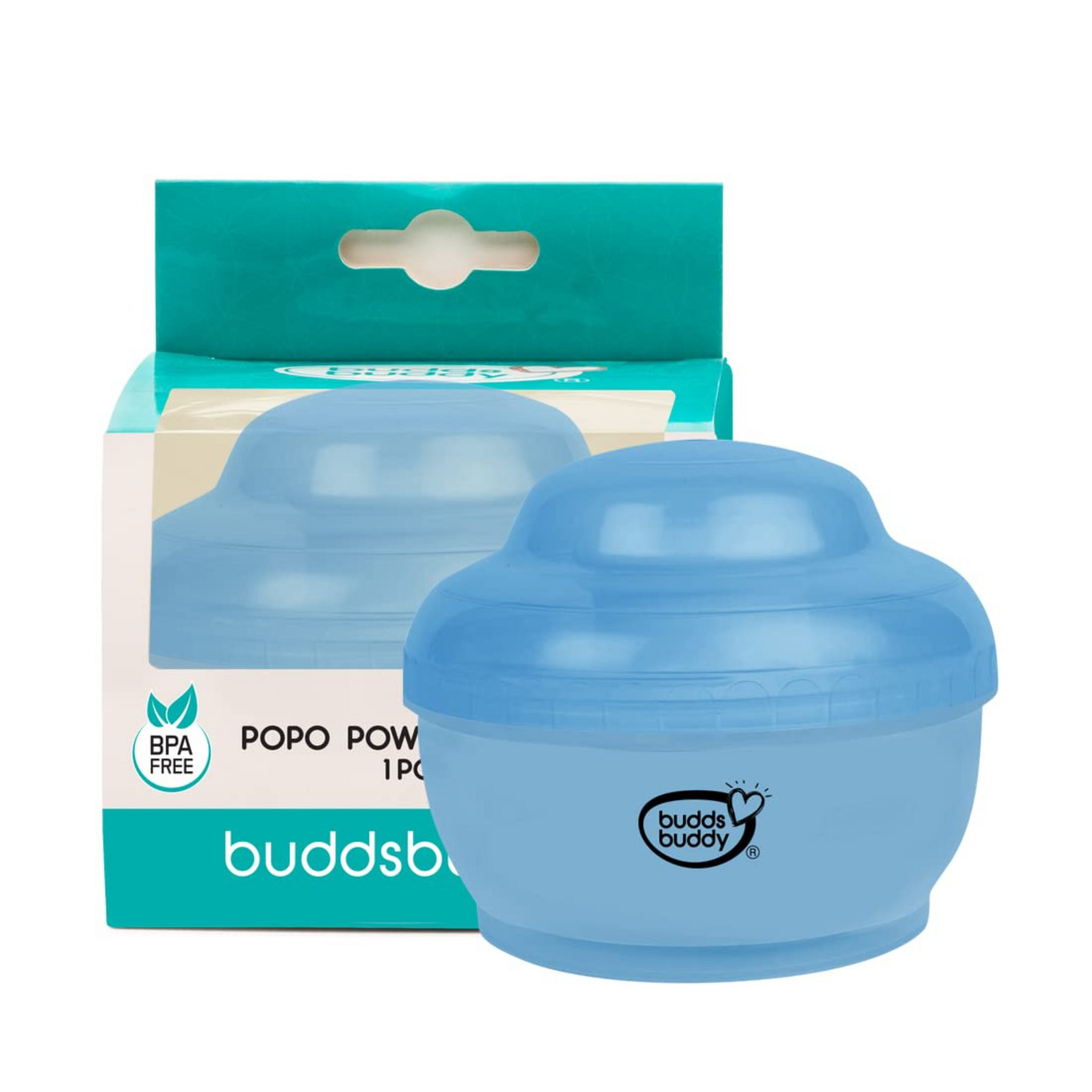 Buddsbuddy BPA Free Popo Baby Powder Puff With Storage Powder Case (5041)