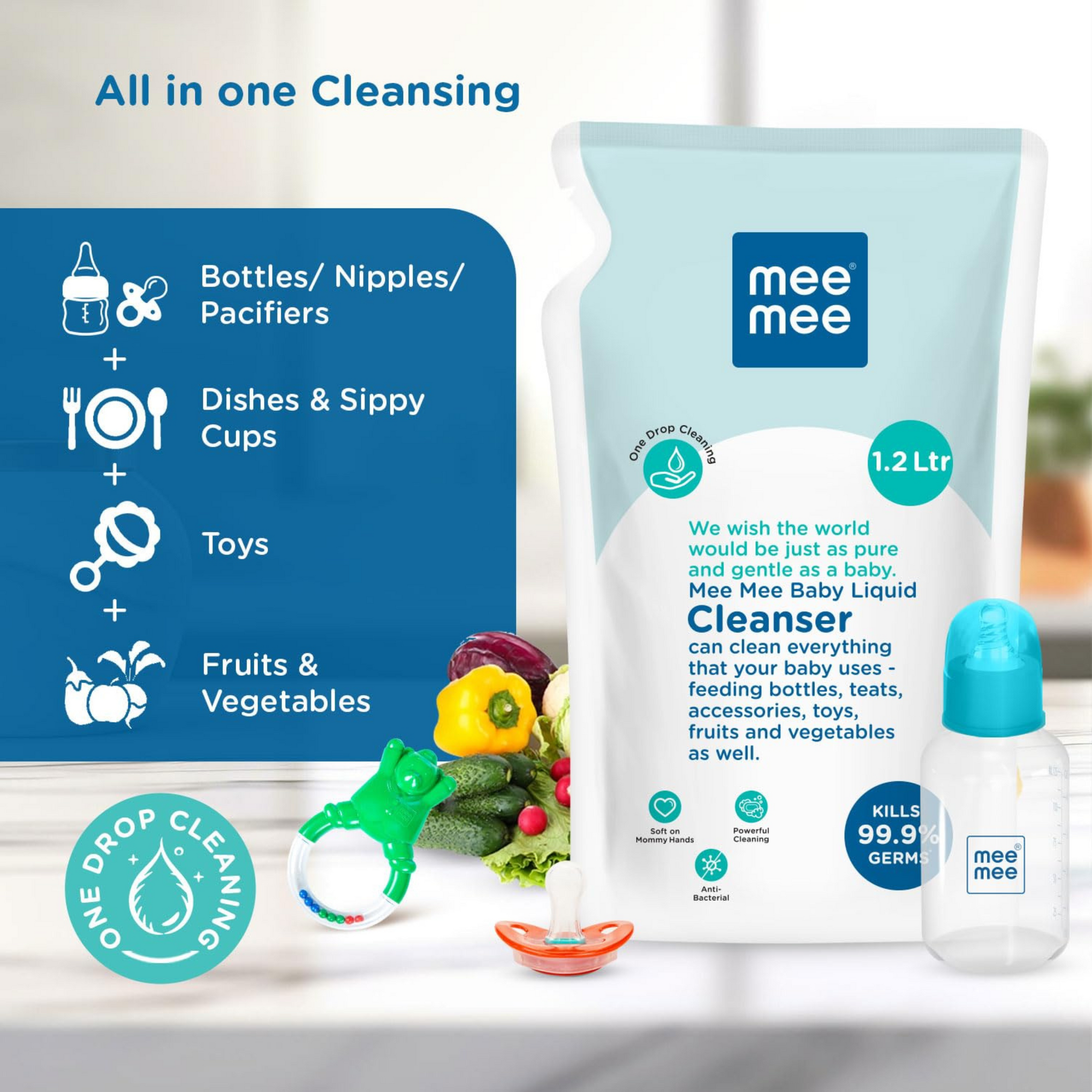 Mee Mee Anti-Bacterial Baby Liquid Cleanser (Refill Pack)