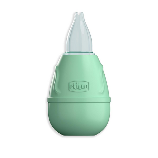 Chicco Nasal Aspirator, Baby Nose Cleaner (0+ months) | Sucks Mucus to Relieve Nasal Congestion | Soft Silicone Nozzle | Easy Grip