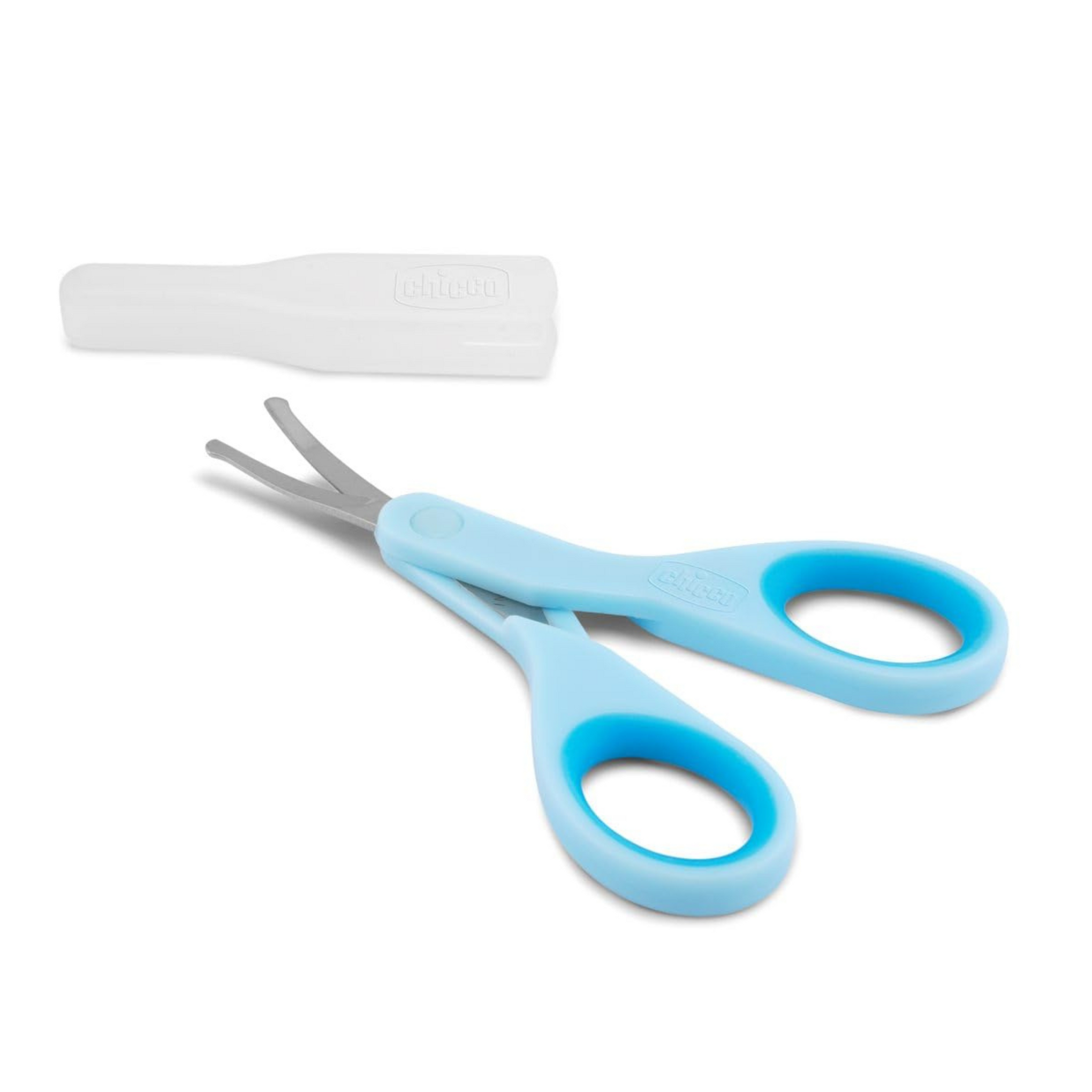 Chicco Baby Nail Scissors with Rounded Ends | Includes Cover for Hygeinic Storage | Baby Nail Cutter Scissors for Safe Use