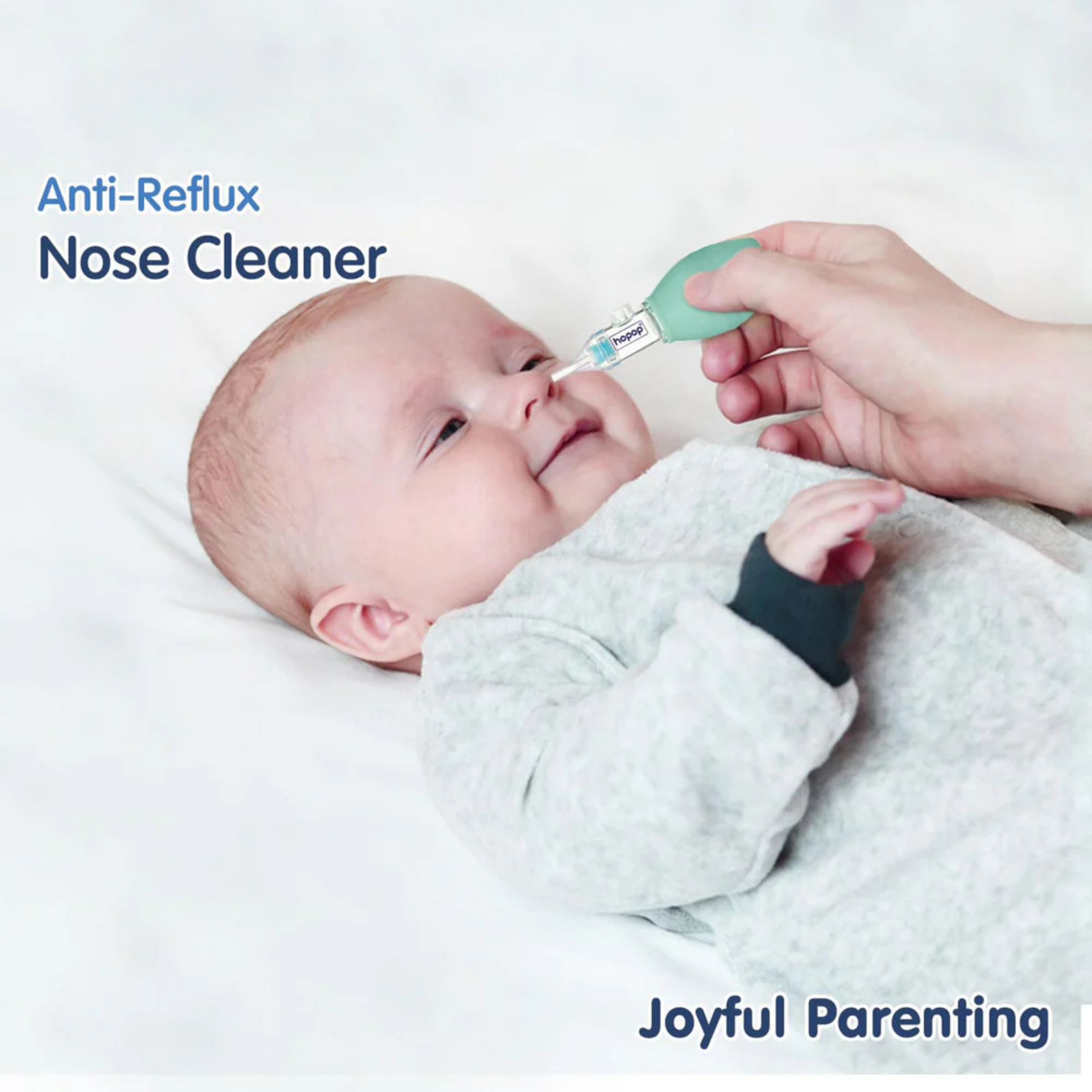 Hopop Anti Refulx Nose Cleaner | Safe for Infants and Toddlers | BPA Free | Soft Silicone Nozzle