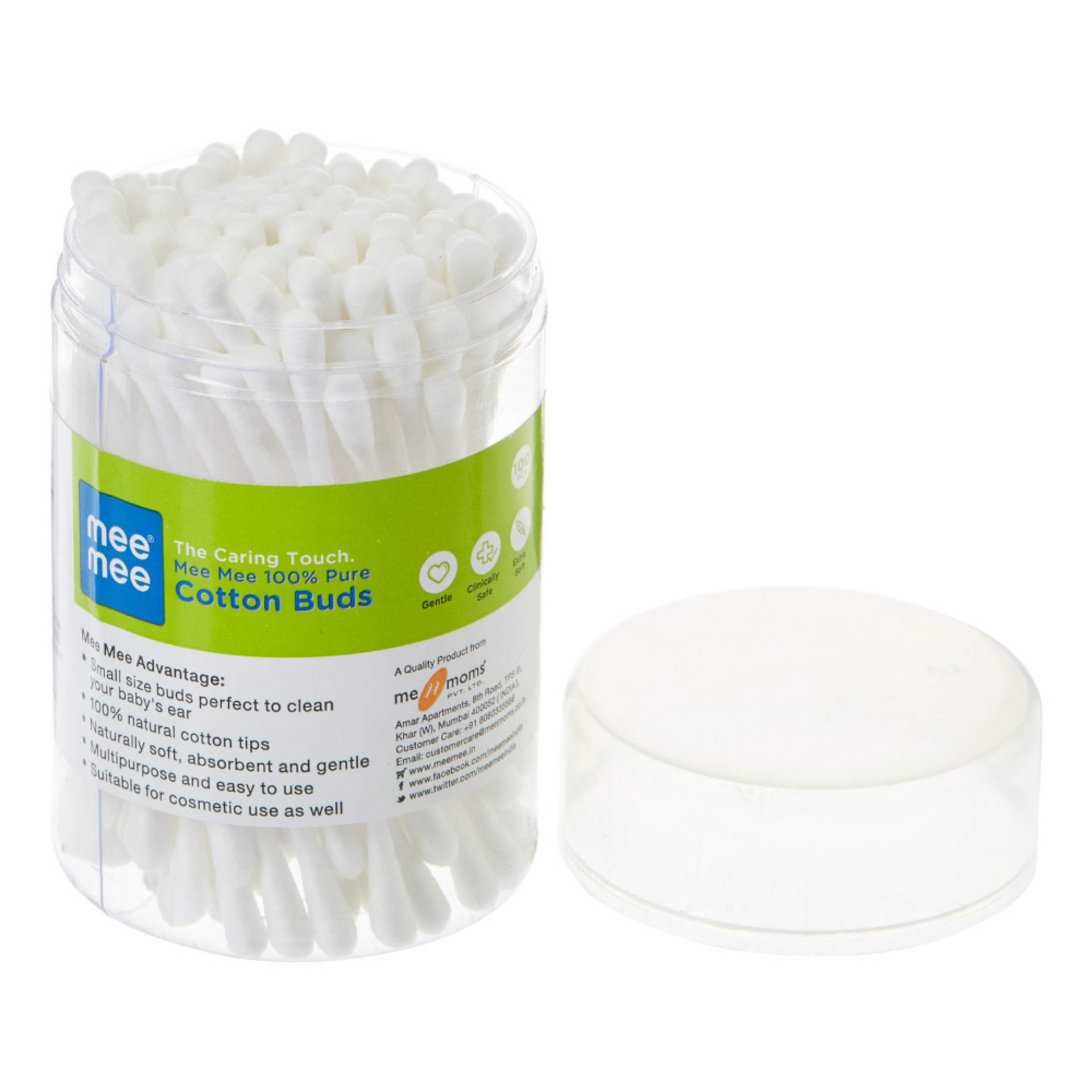 Mee Mee Cotton Ear Buds | 100% Pure Cotton Buds | 100PCS