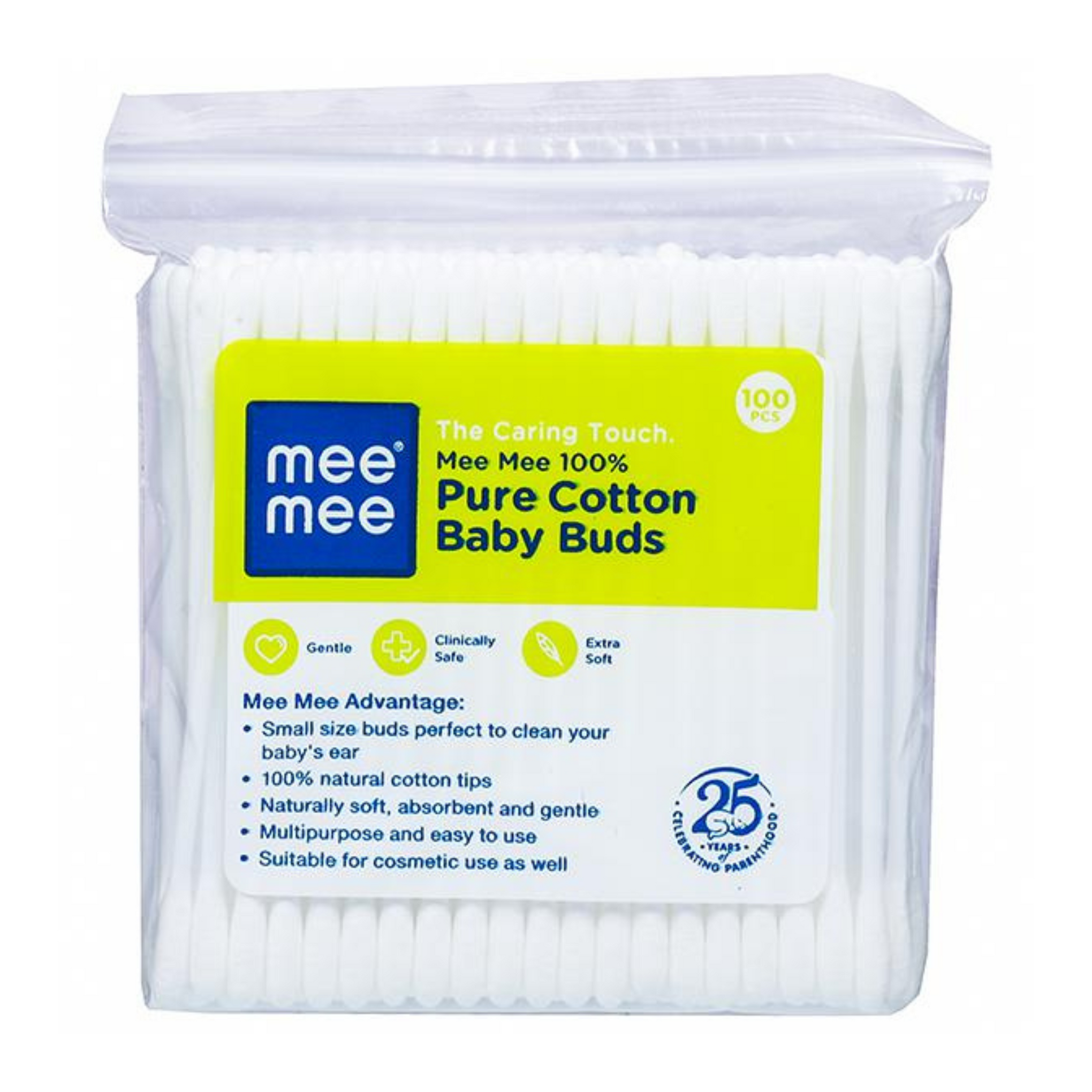 Mee Mee Cotton Ear Buds | 100% Pure Cotton Buds | 100PCS