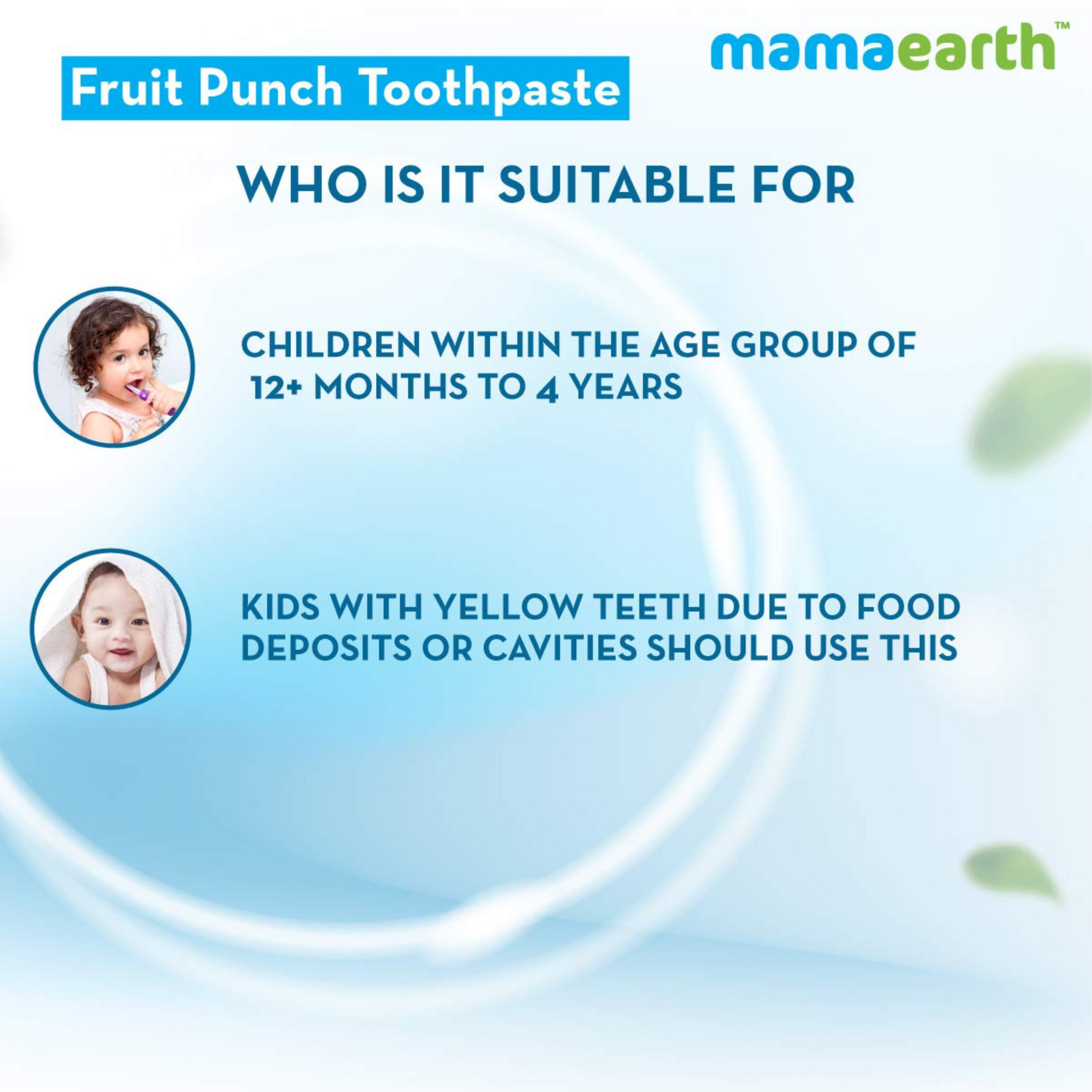 Mamaearth Fruit Punch Toothpaste - 50g | Infused with Sorbitol, Silica & Glycerin | Promotes Healthy Teeth & Gums, Free from Fluoride & SLS, 100% Natural