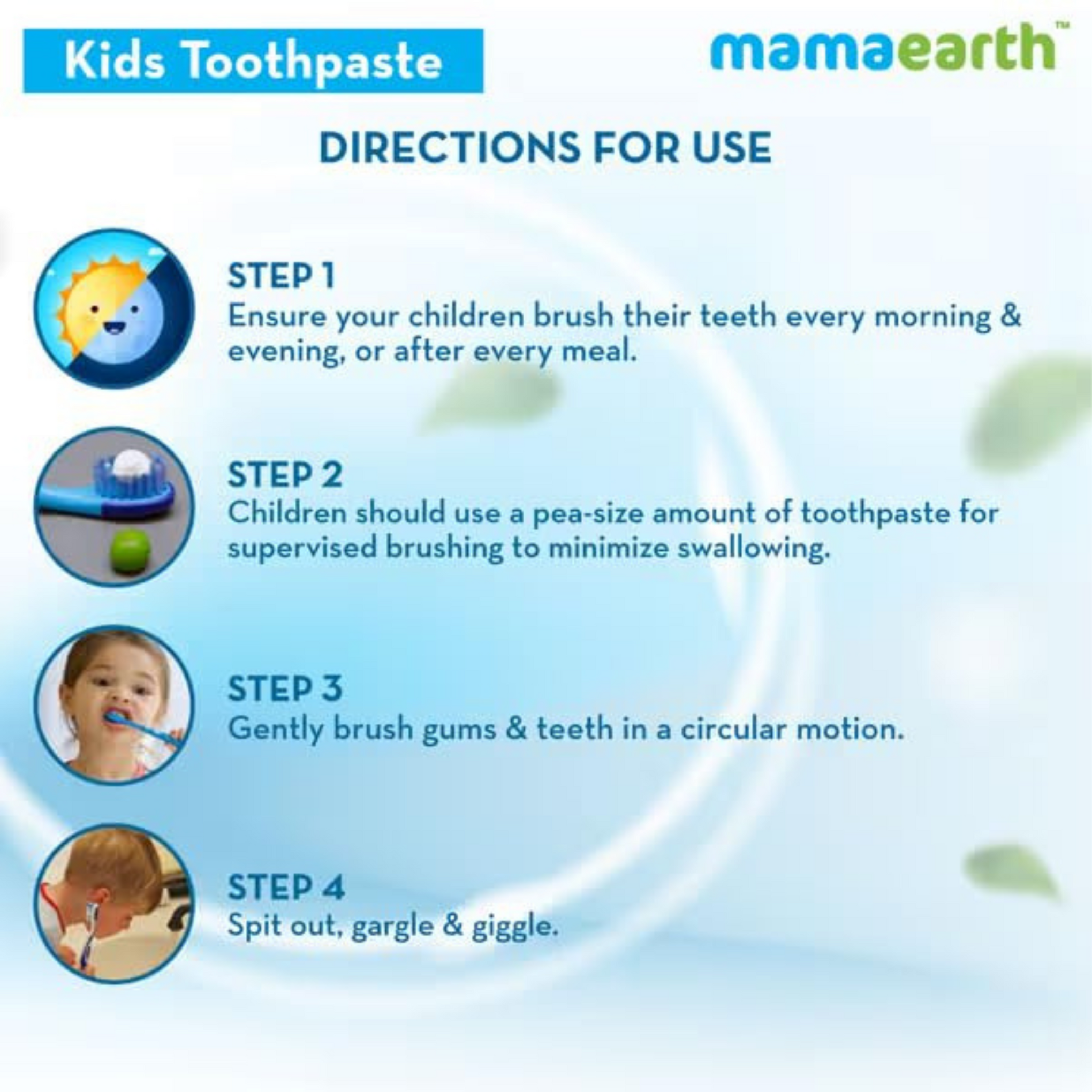 Mamaearth Natural Toothpaste For Cleanses Cavity,Plaque Repairing, Orange Flavour, Sls Free, With 750 Ppm Fluoride, 4+ Years, Plant Based, 50Gm