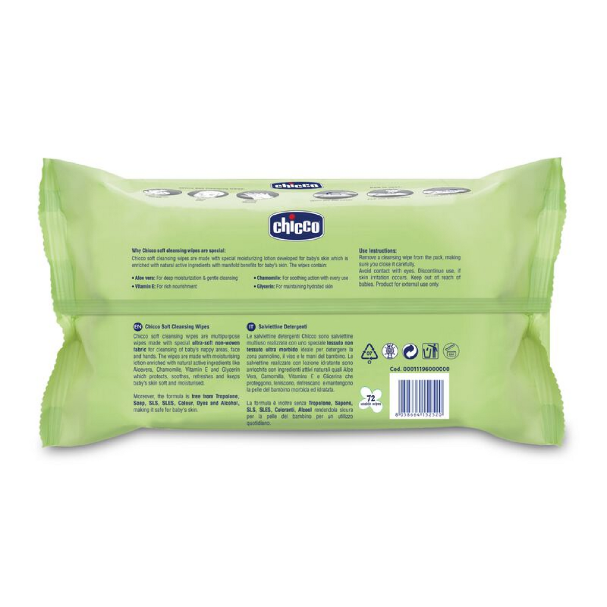 Chicco Baby Moments Soft Cleansing Wipes