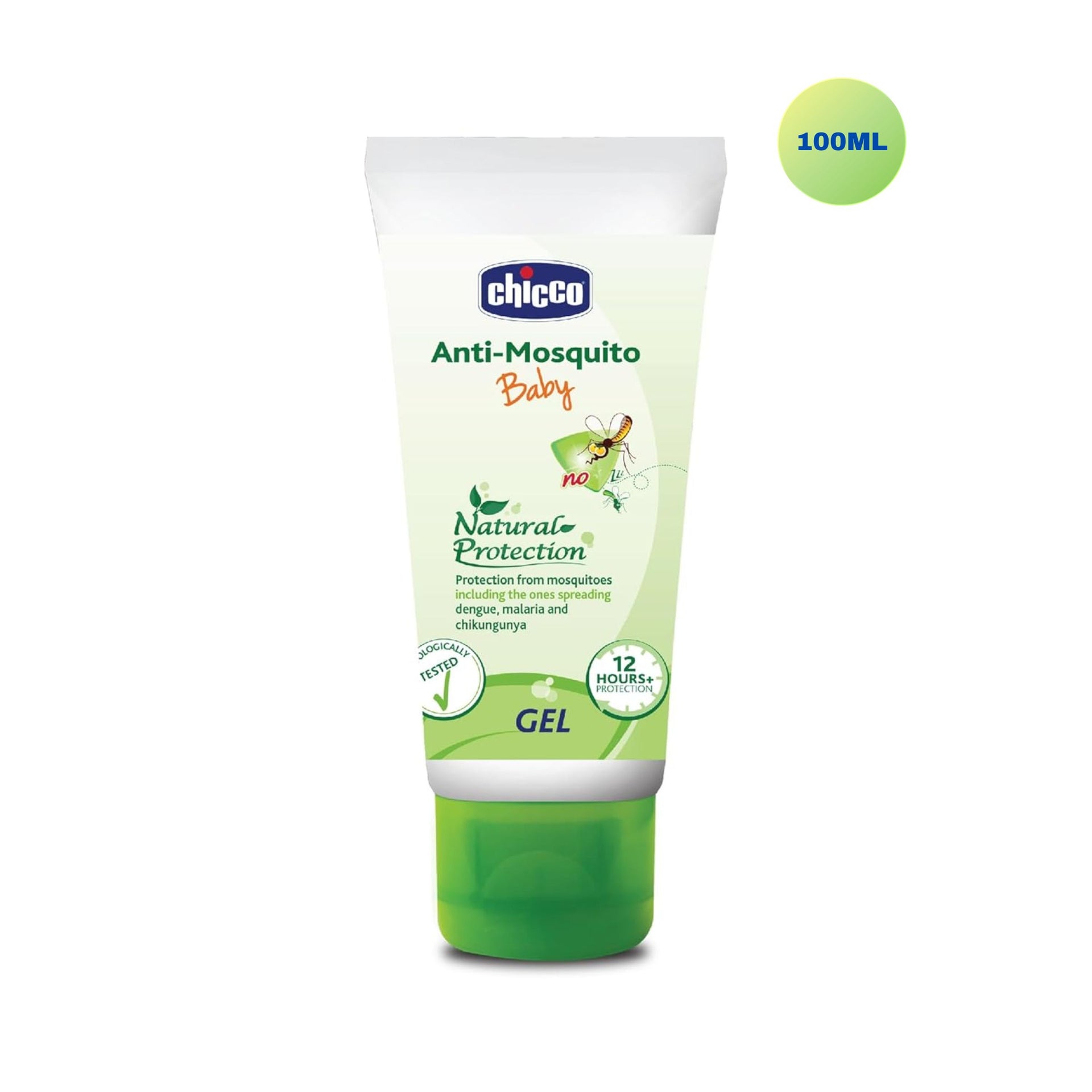 Chicco Anti-Mosquito Gel for Babies, Protects Against Dengue, Malaria and Chikungunya, DEET Free, Dermatologically Tested