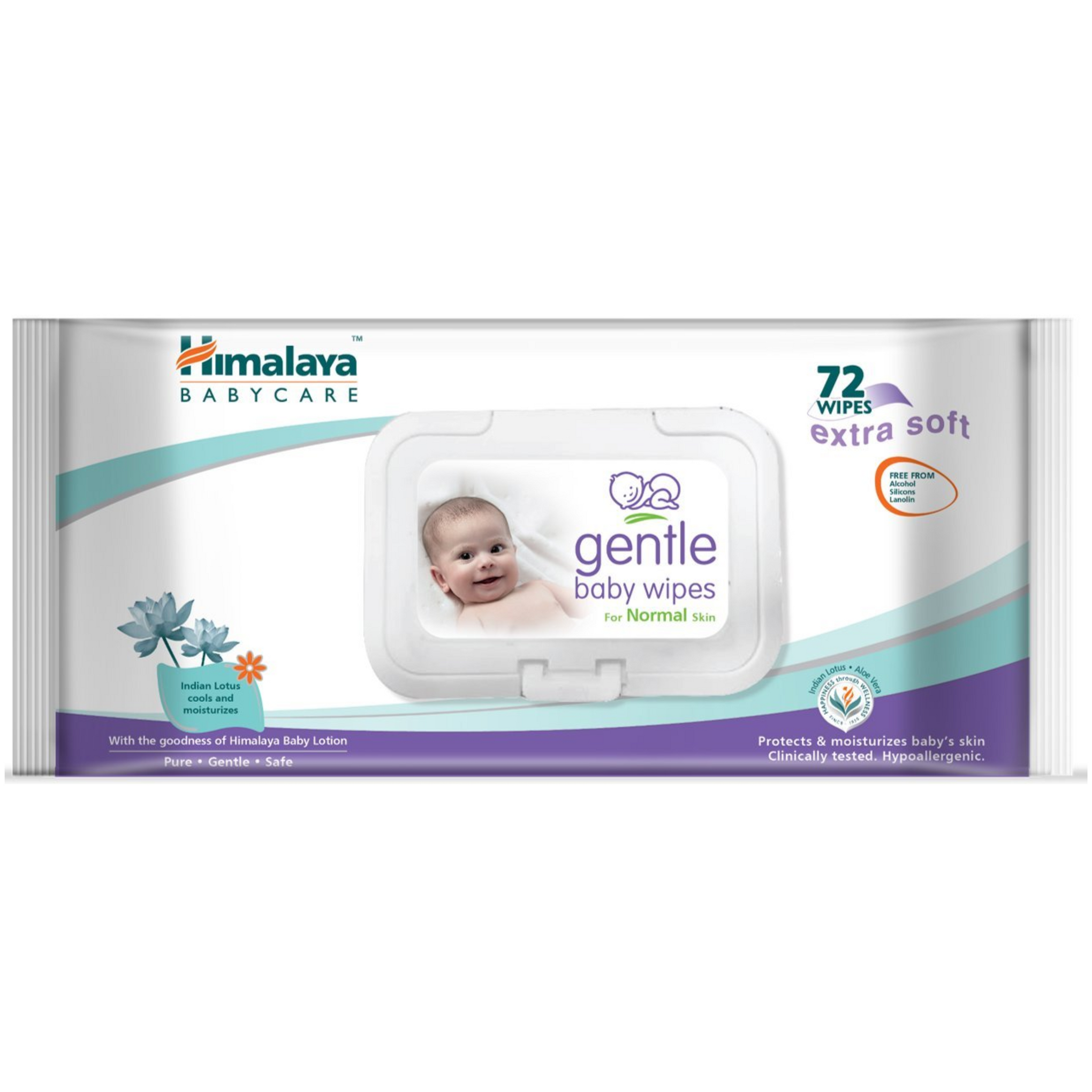 Himalaya Gentle Baby Wipes |100% Biodegradable Plant-based fabric | Indian Lotus & Aloe Vera | Extra Soft