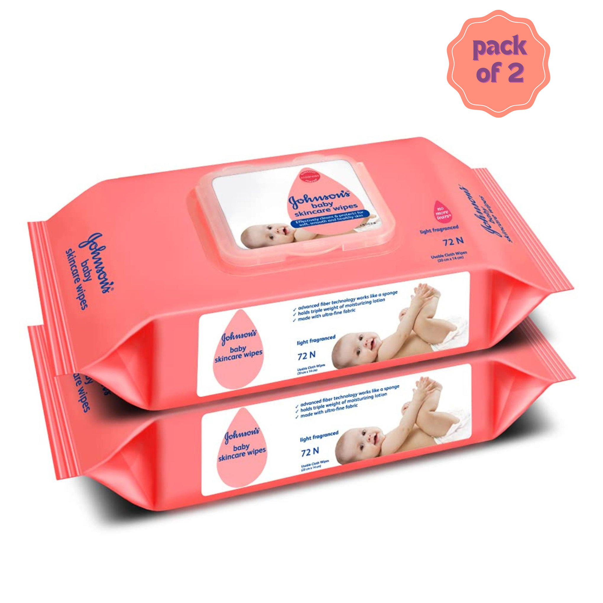 Johnson's Baby Wet Wipes | Alcohol & Soap Free | Prevents Rashes & Redness