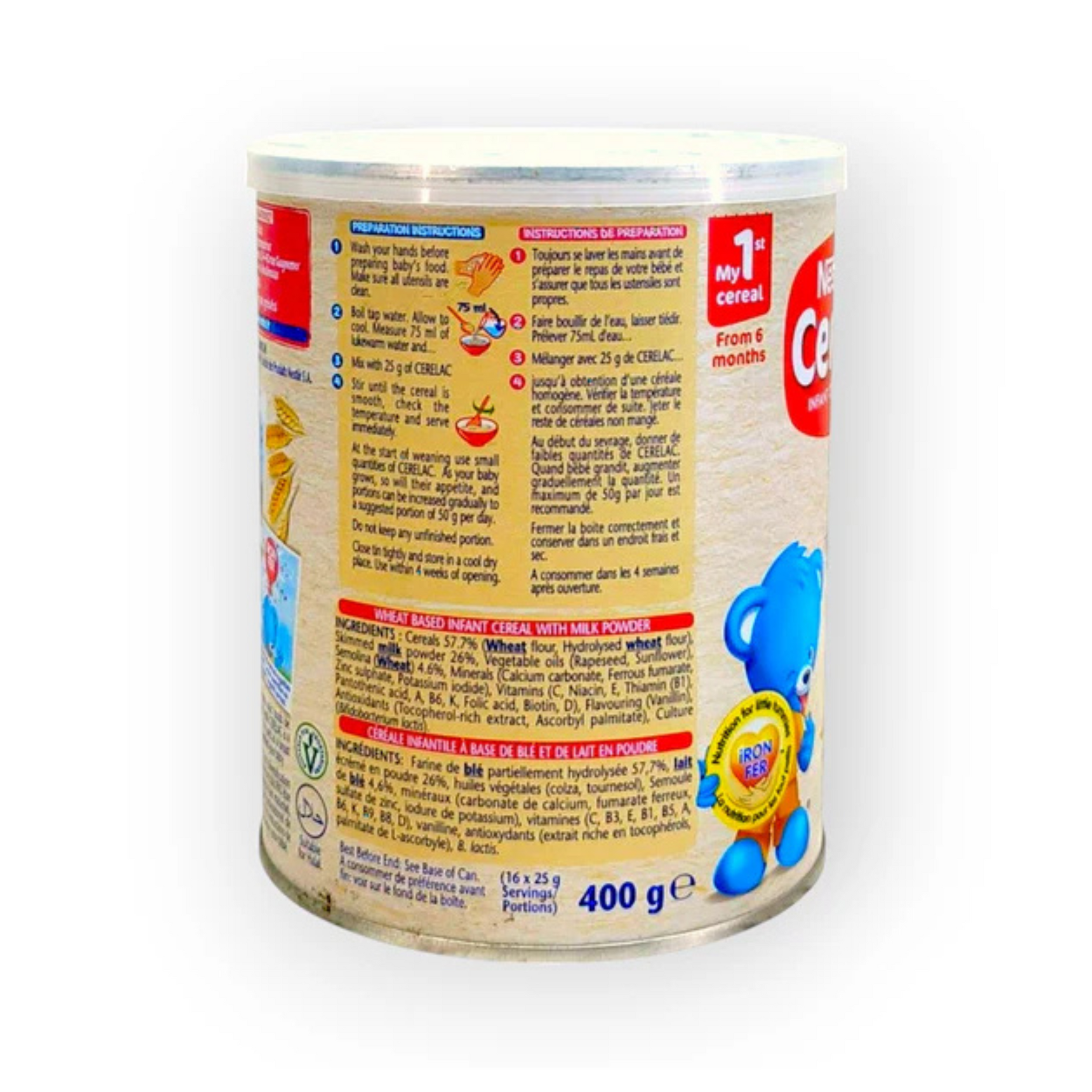Nestle Cerelac Honey & Wheat With Milk (12m+) - 400g (Imported)