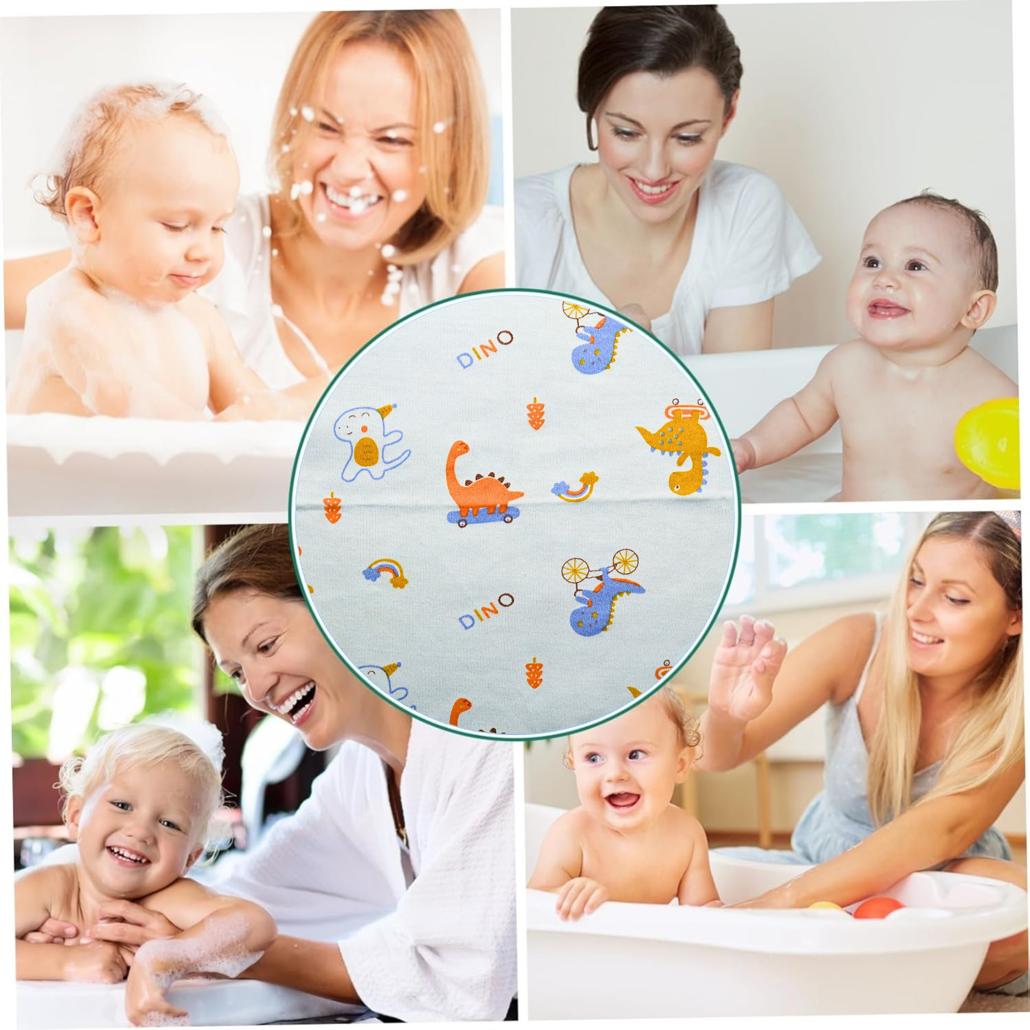 Smile Baby Face Napkin for New Born | Washable, Reusable Extra Soft Baby Face Napkin (7 pieces) Multi Color Pack of 1