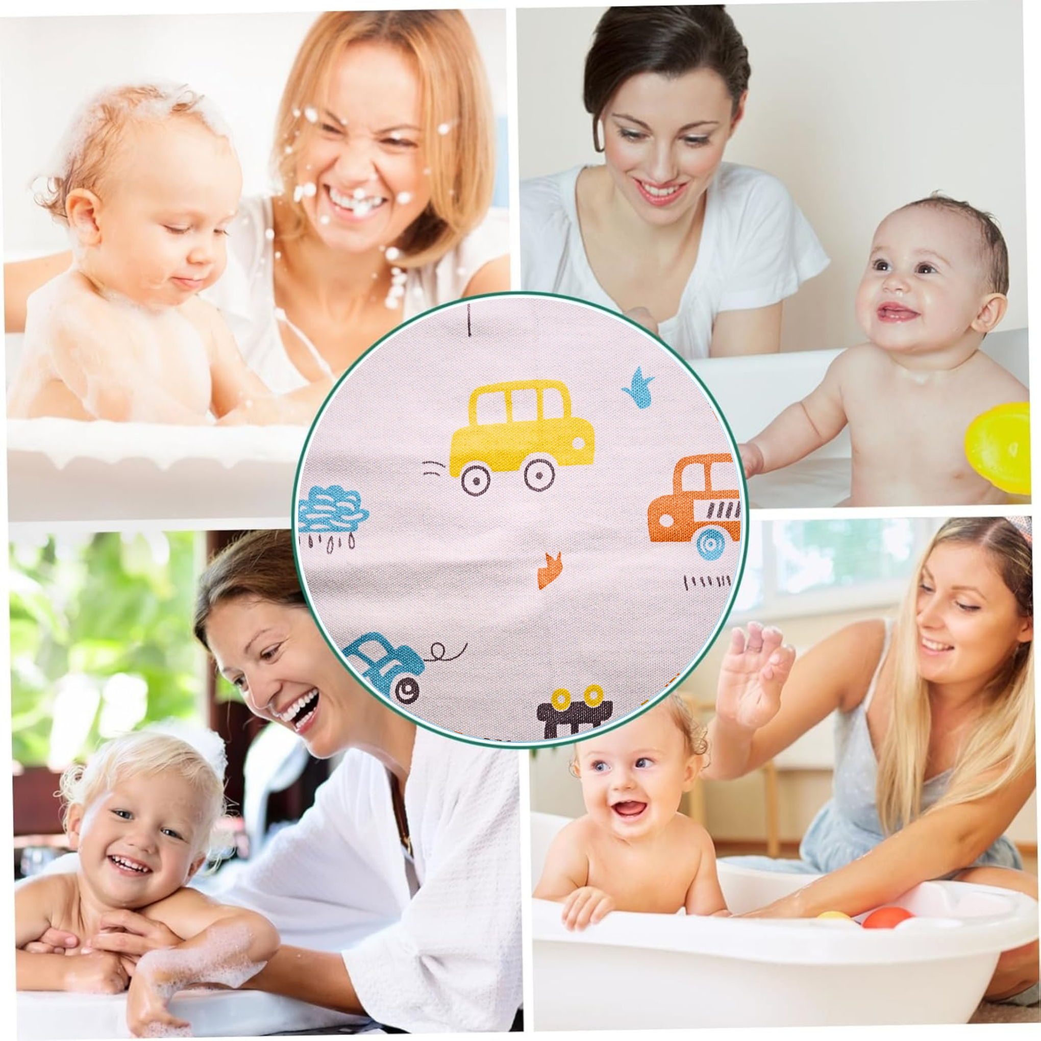 Smile Baby Face Napkin for New Born | Washable, Reusable Extra Soft Baby Face Napkin (7 pieces) White Color Pack of 1