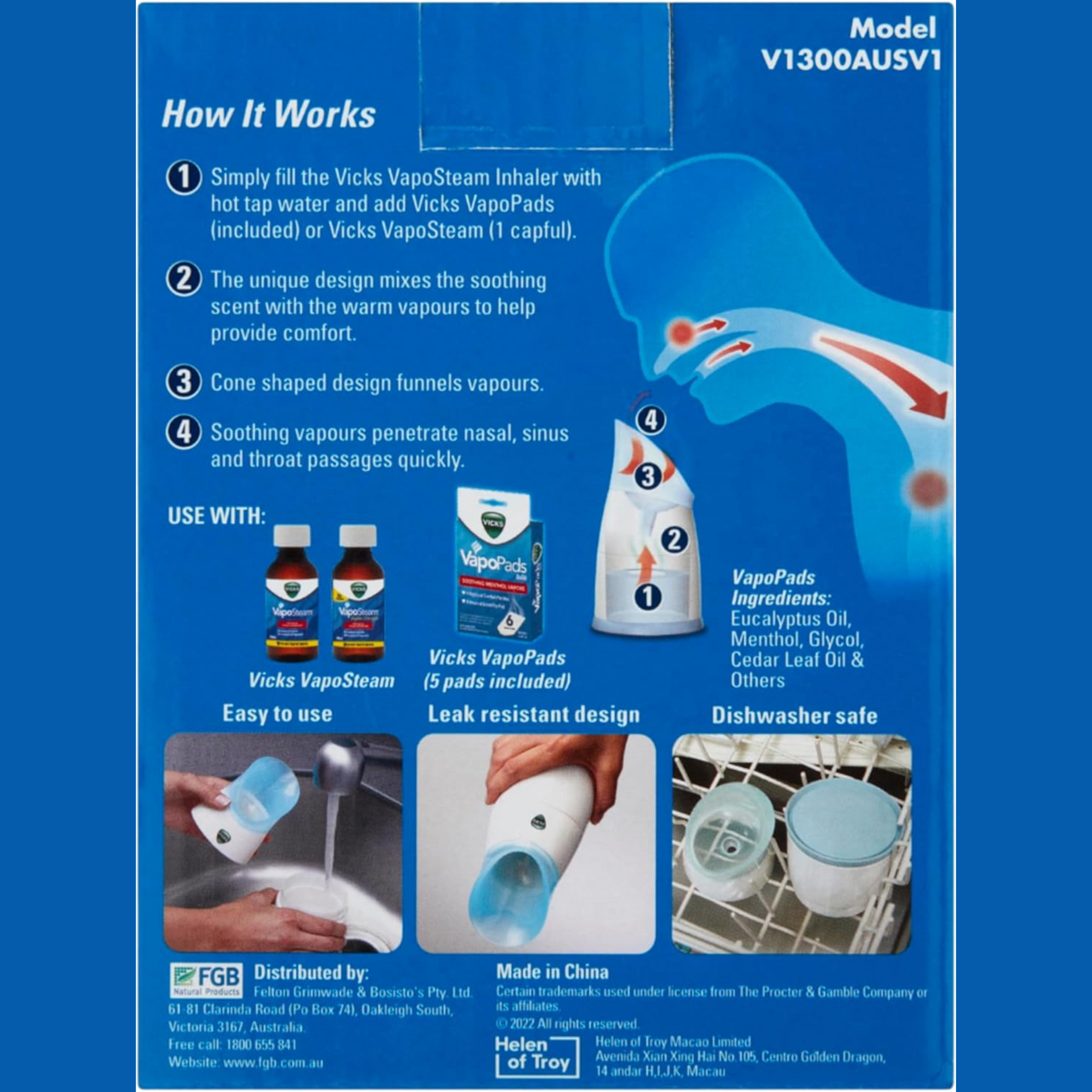 Vicks V-1300 Portable Steam Therapy | STEAM INHALER