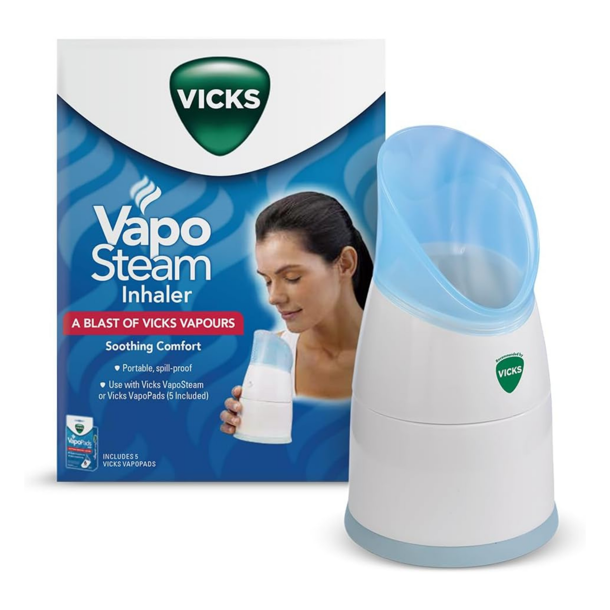 Vicks V-1300 Portable Steam Therapy | STEAM INHALER