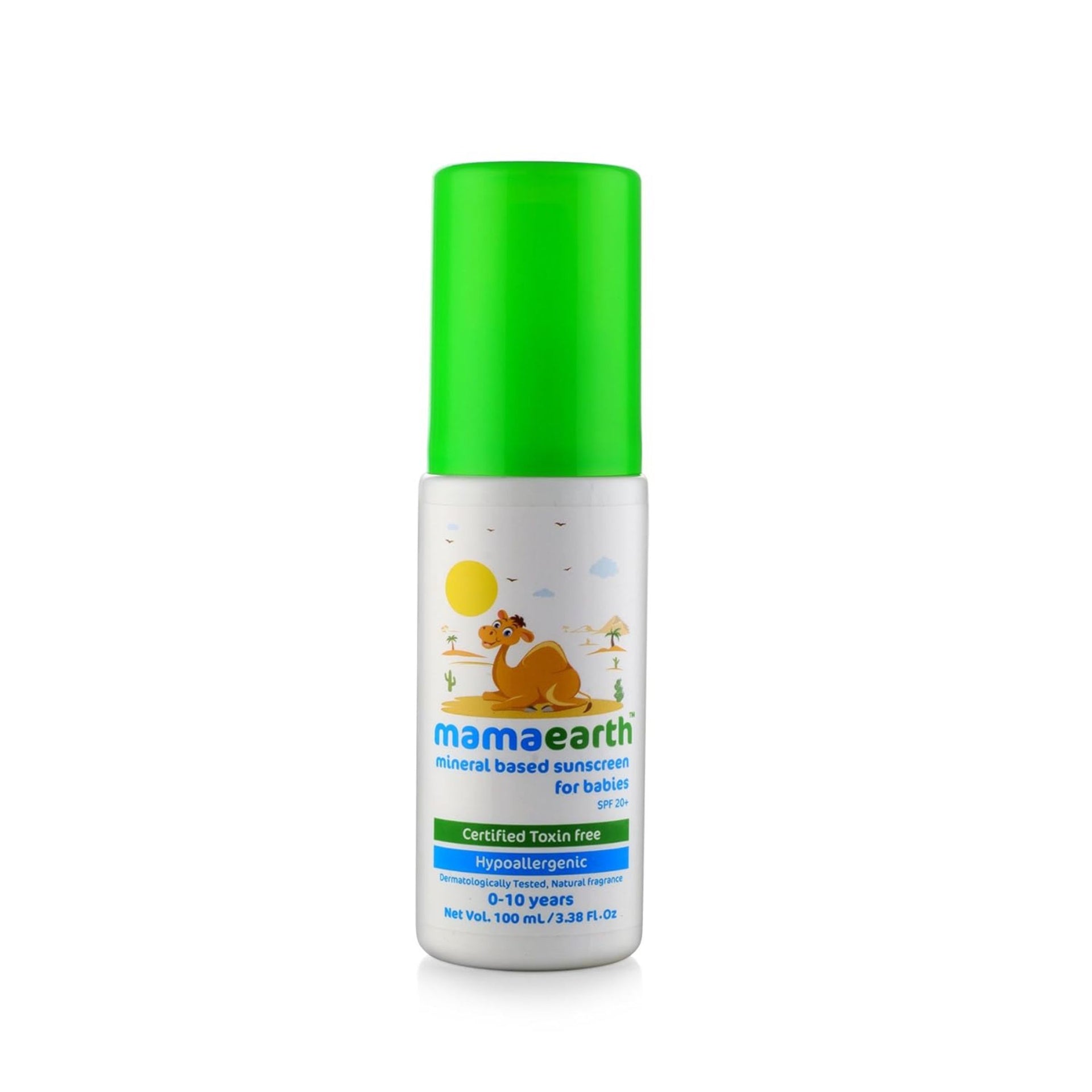 Mamaearth Mineral Based Sunscreen For Babies - 100 Ml | Infused With Aloe Vera, Shea & Cocoa Butter | Spf 20+, Protects From Harmful Sun Rays, Deeply Nourishing, Soothes Skin, Sensitive