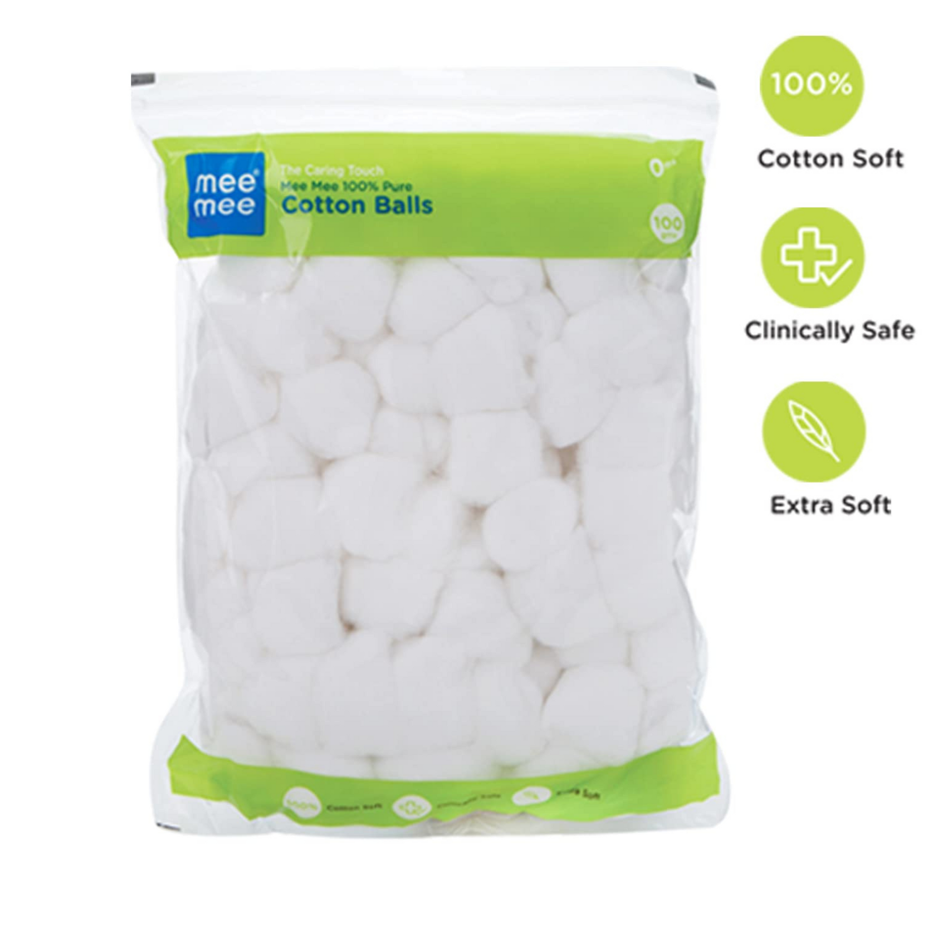 Mee Mee 100 Percent Pure Cotton Balls, 100GM