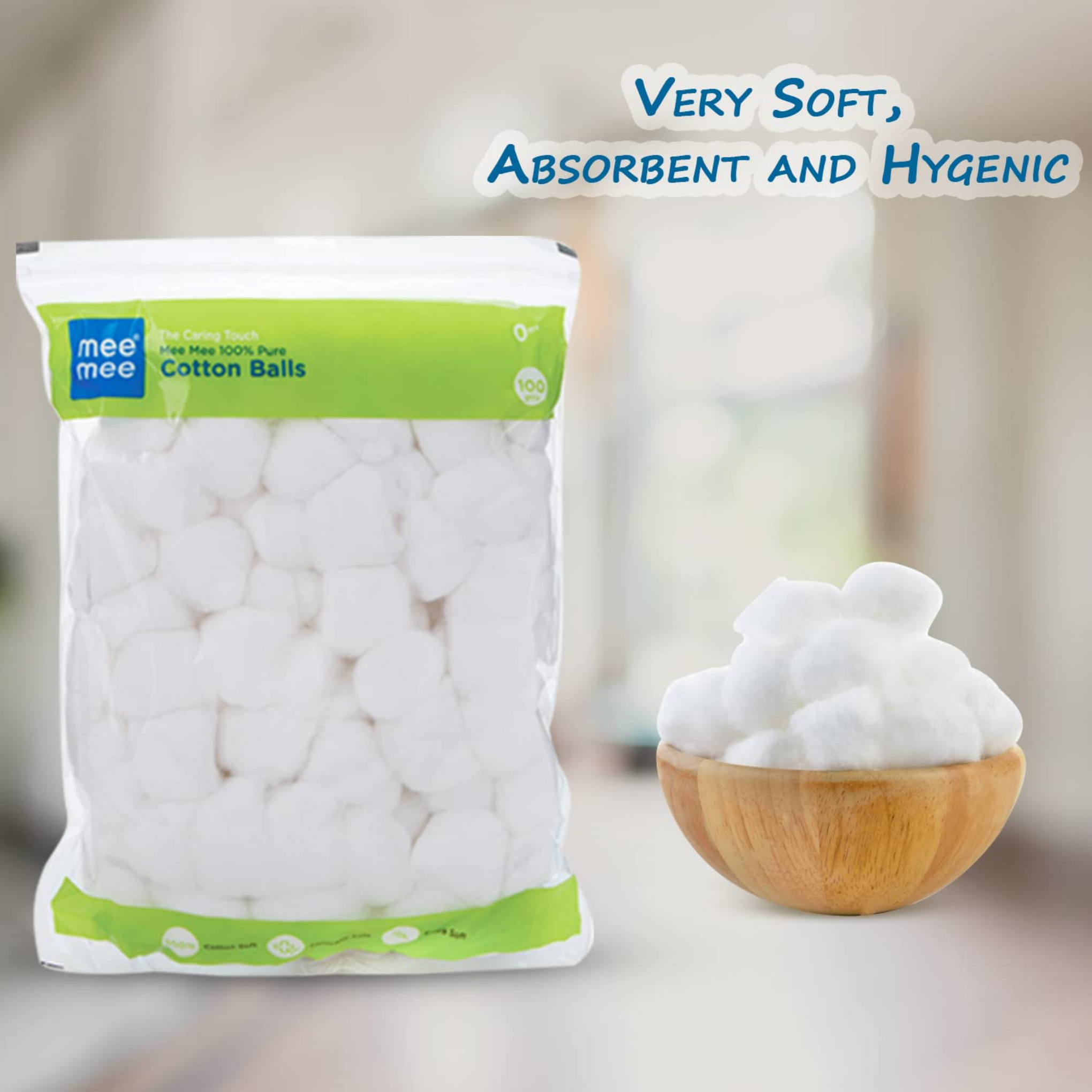 Mee Mee 100 Percent Pure Cotton Balls, 100GM