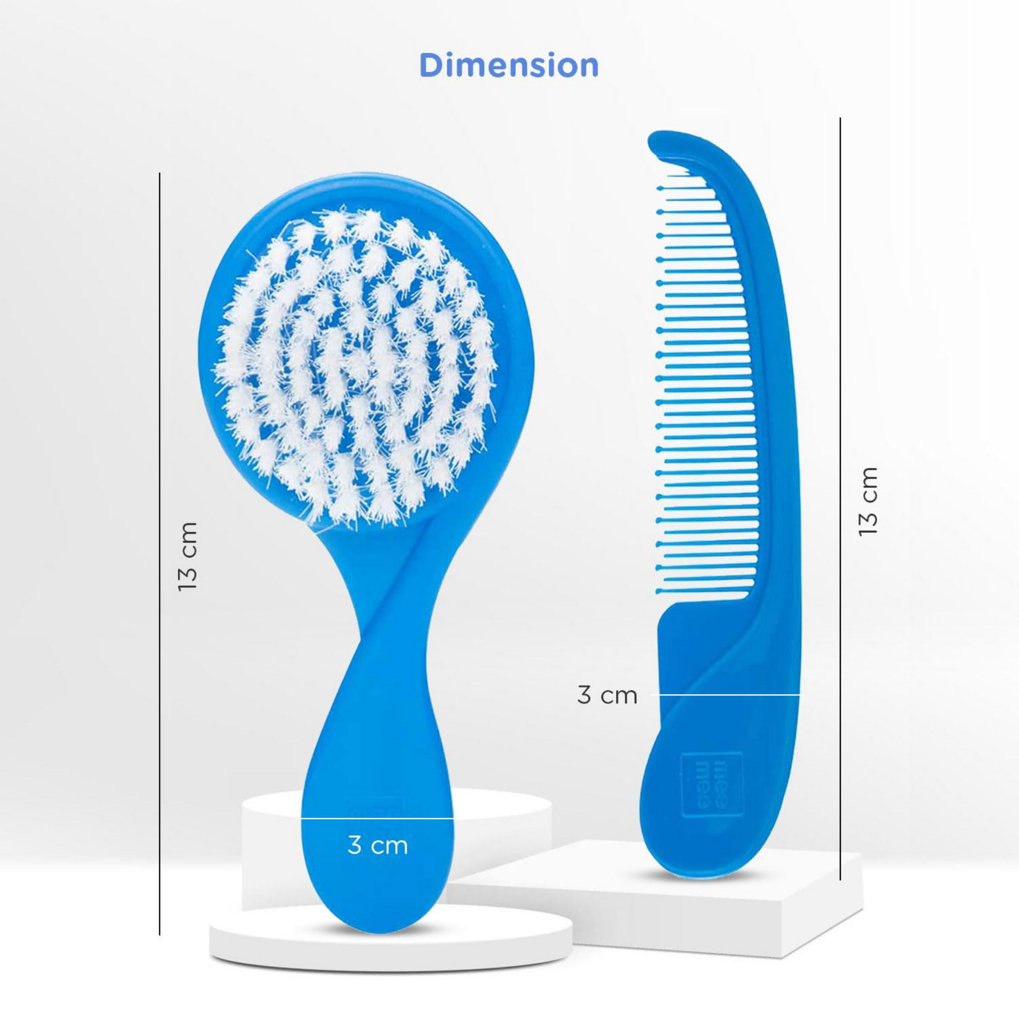 Mee Mee Easy Grip Soft Bristled Comb & Brush Set MM-3890D