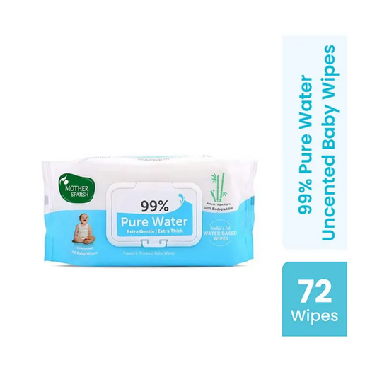 Mother Sparsh 99% Pure Water (Unscented Baby Wipes) - Super Thick Fabric